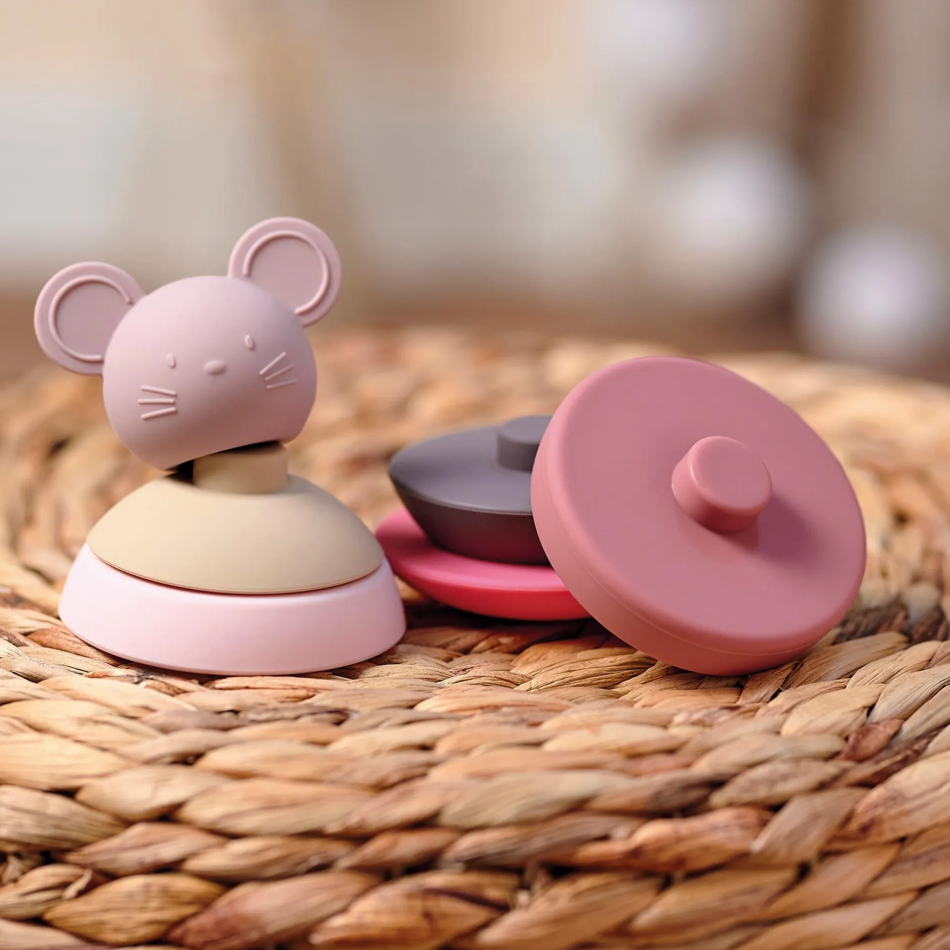 Nattou Stehaufmännchen Maus*Kinder Lernspielzeug