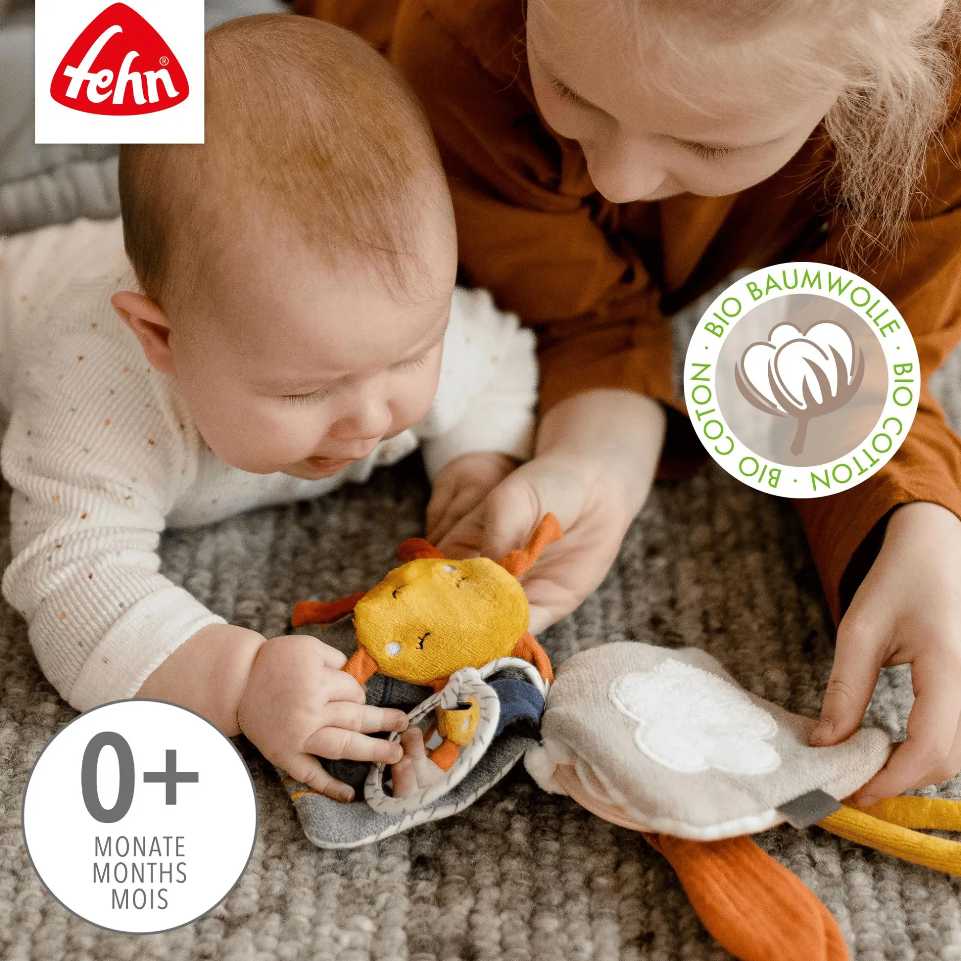 fehn Stoffbuch Esel & Teddy*Kinder Kinderbücher