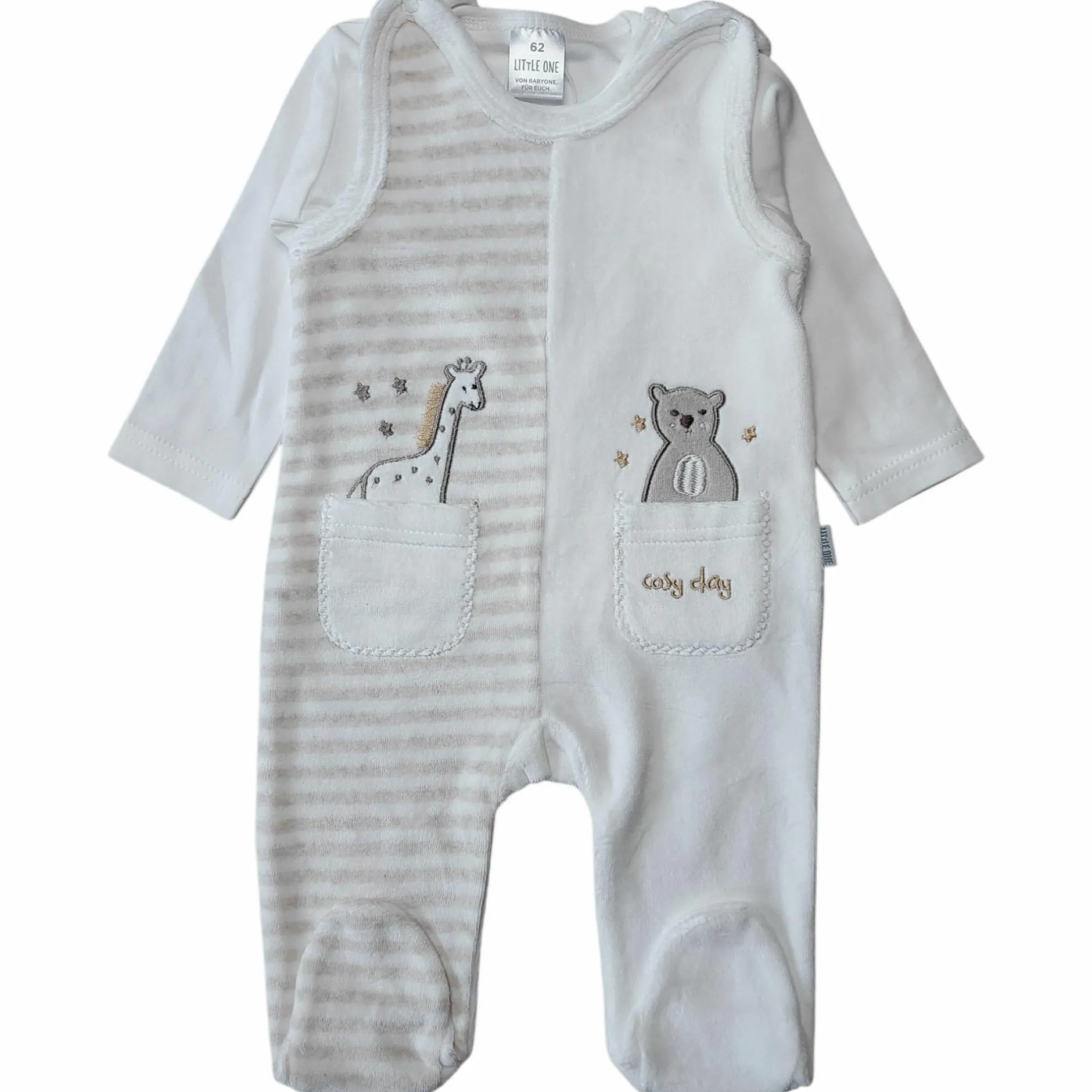 LITTLE ONE Strampler-Set Bär und Giraffe* Strampler