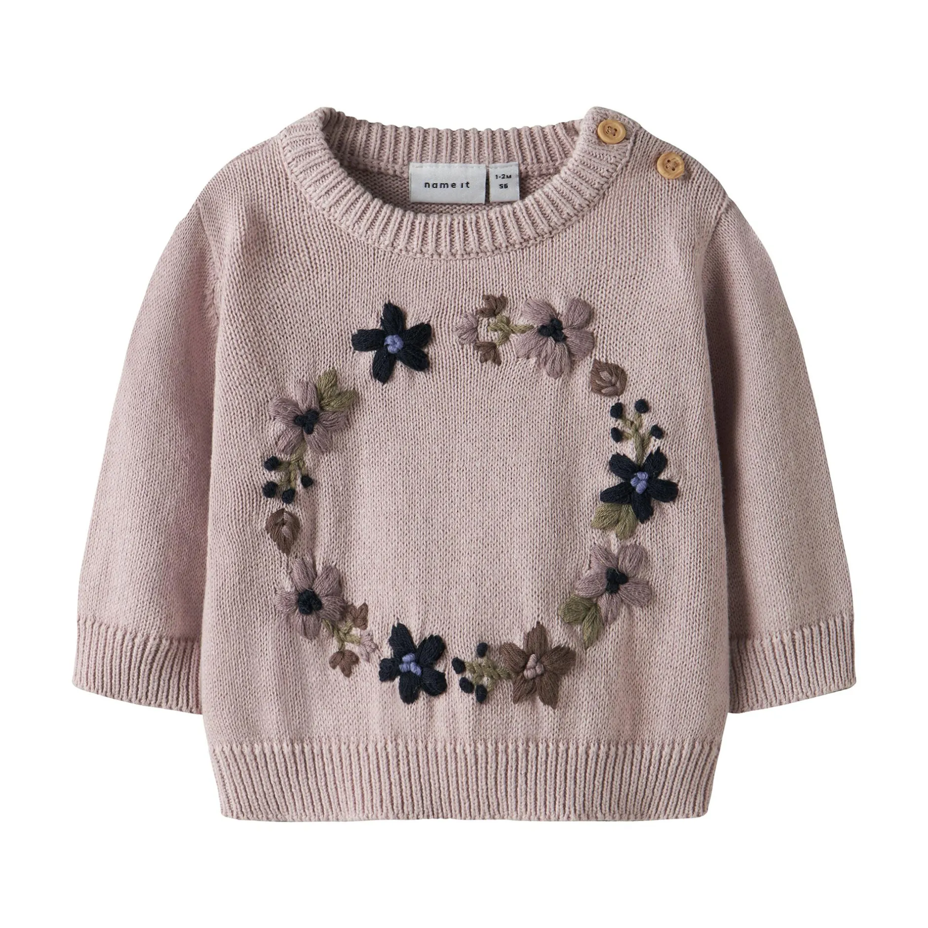 name it Strickpullover Blumenkranz* Oberteile