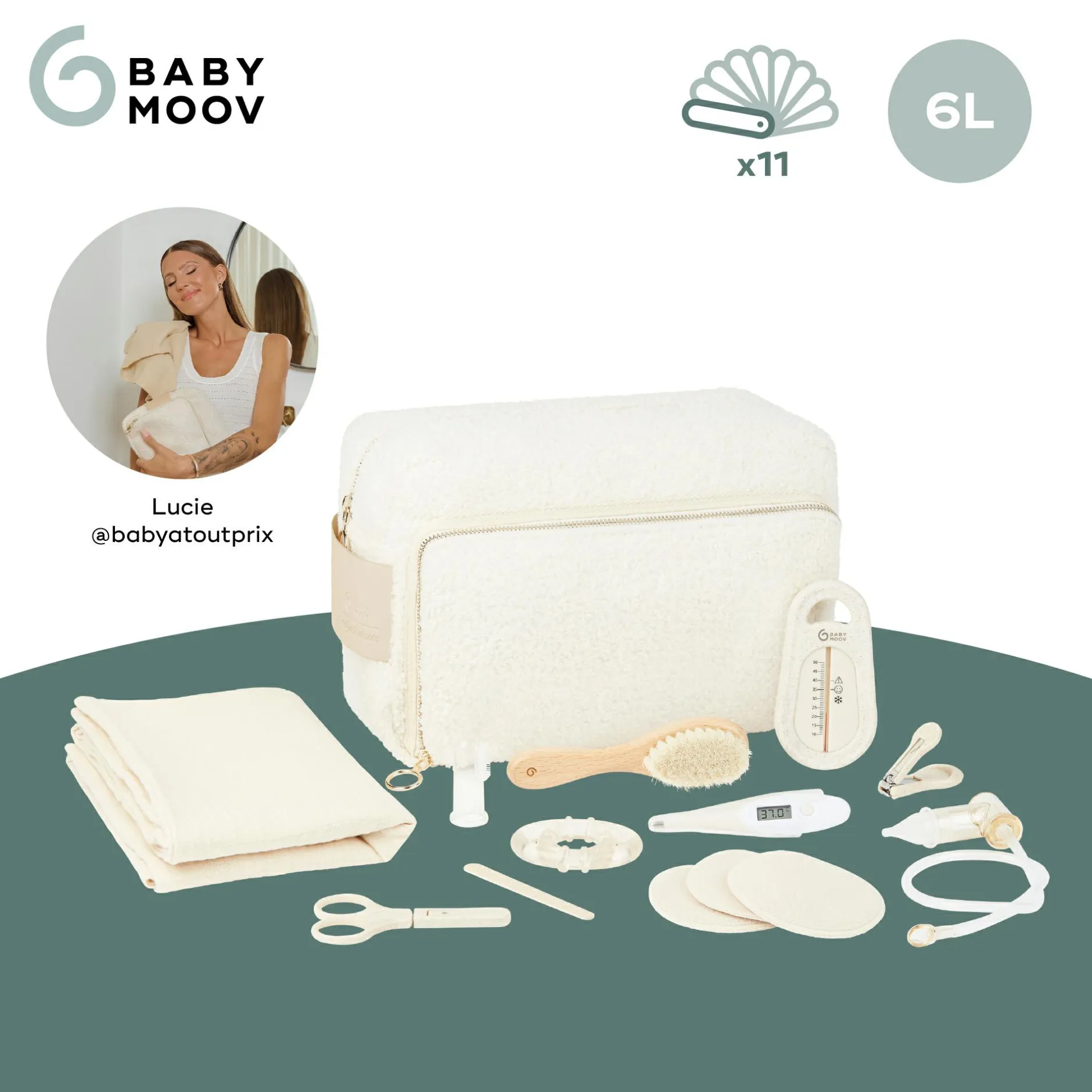 babymoov 11-teiliges Babypflege-Set Curl White* Hausapotheke