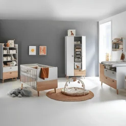 Arthur Berndt 3-teiliges Babyzimmer Lovis mit Kommodenfüßen 92 cm für die breite Wickelkommode* Babyzimmer Sets