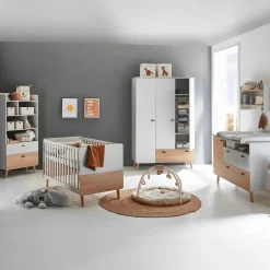Arthur Berndt 3-teiliges Babyzimmer Lovis mit Kommodenfüße 85 cm für die breite Wickelkommode* Babyzimmer Sets