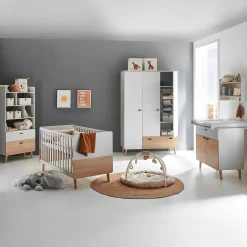 Arthur Berndt 3-teiliges Babyzimmer Lovis mit Kommodenfüßen 85 cm für die schmale Wickelkommode* Babyzimmer Sets