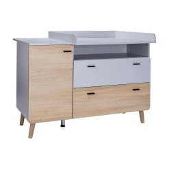 Arthur Berndt 2-teiliges Spar-Set Babyzimmer Lovis mit Kommodenfüßen 88 cm für die breite Wickelkommode* Babyzimmer Sets
