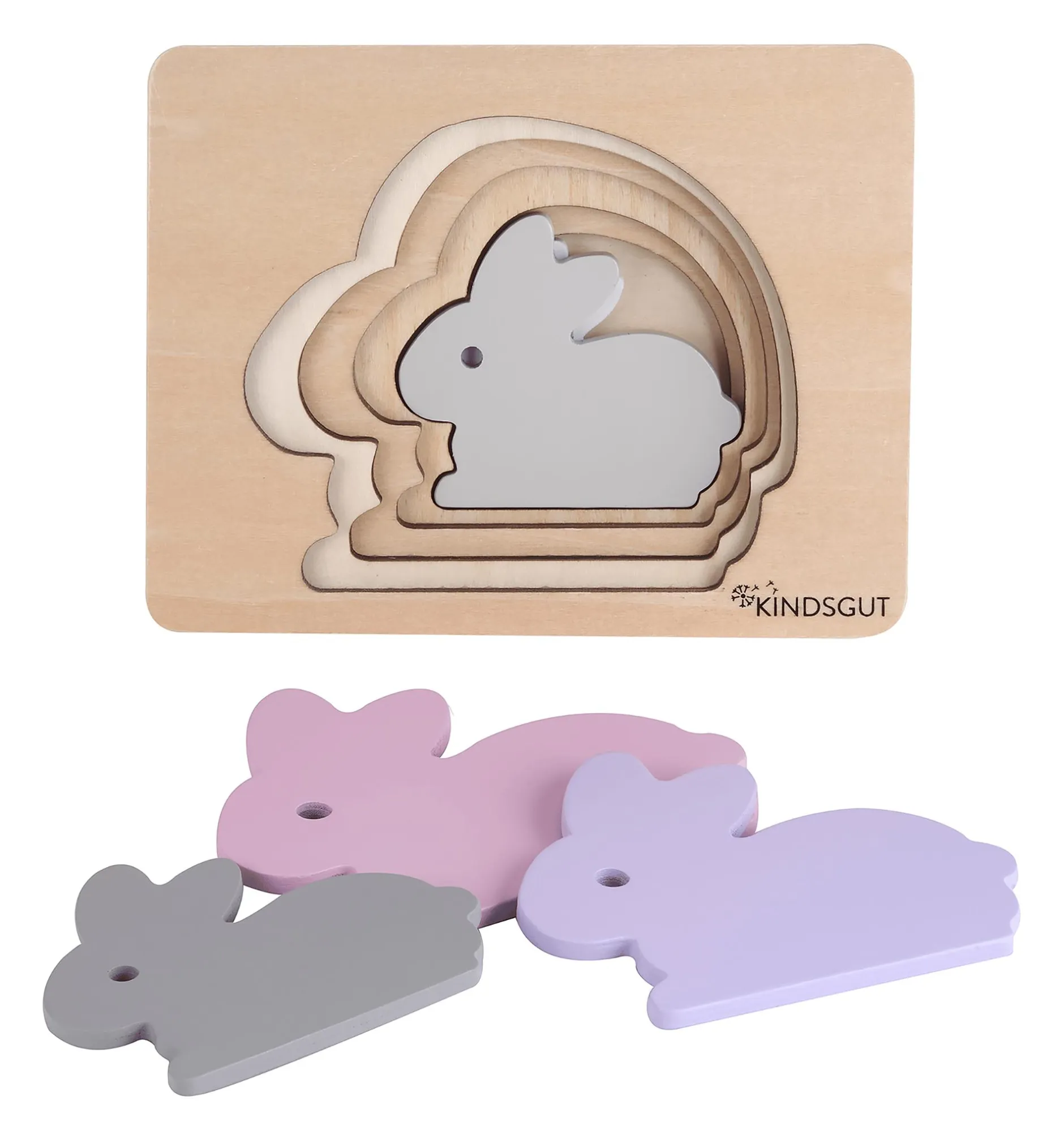 KINDSGUT Tier-Puzzle Hase*Kinder Lernspielzeug|Holzspielzeug