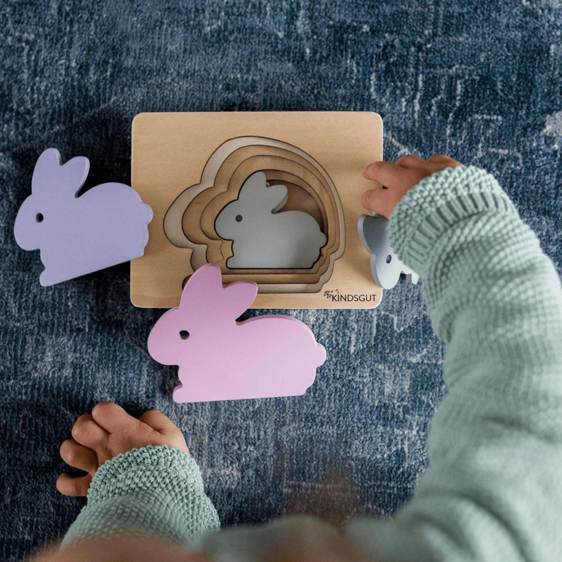 KINDSGUT Tier-Puzzle Hase*Kinder Lernspielzeug|Holzspielzeug