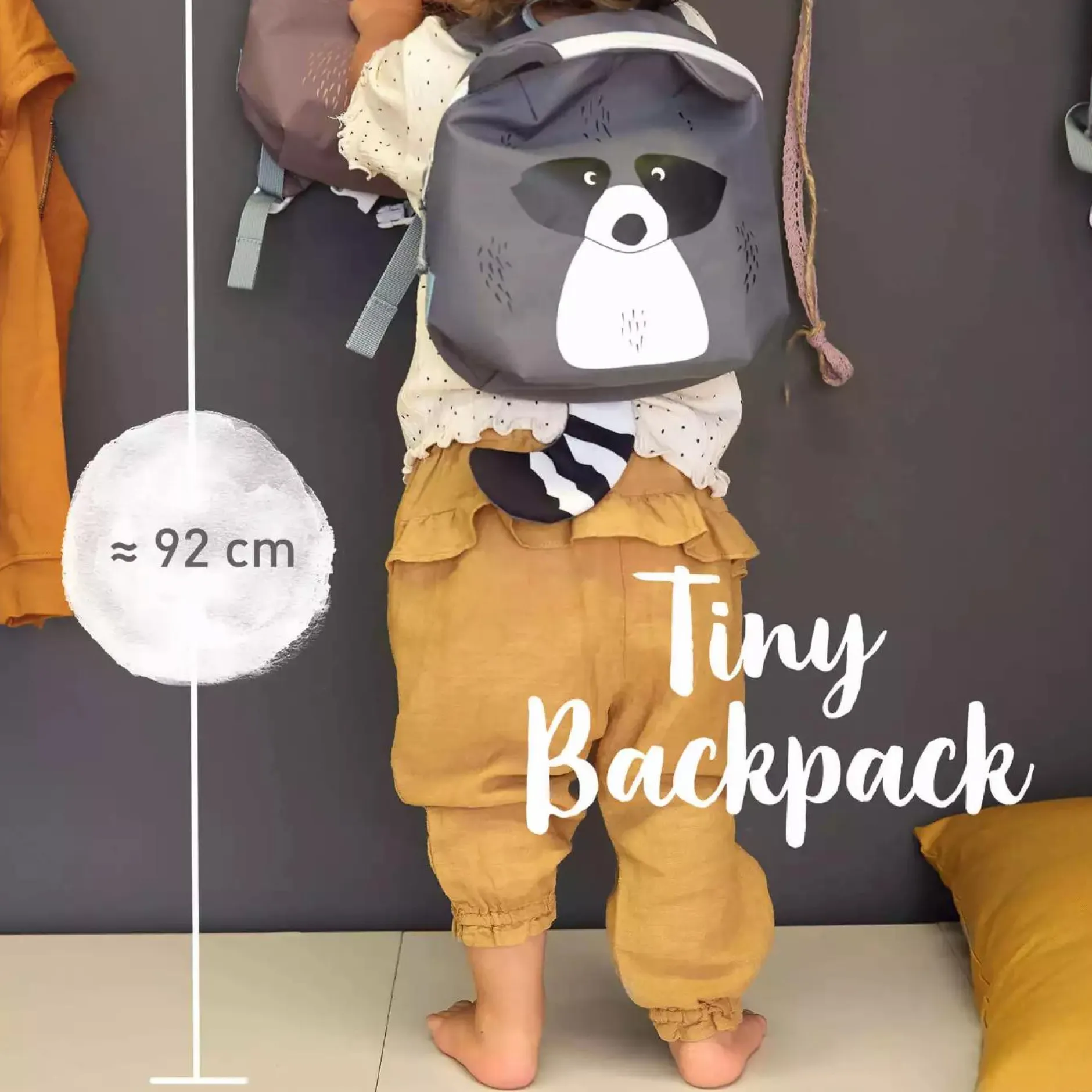 Lu00c4SSIG Tiny Backpack About Friends Racoon Grey*Kinder Kinderrucksäcke