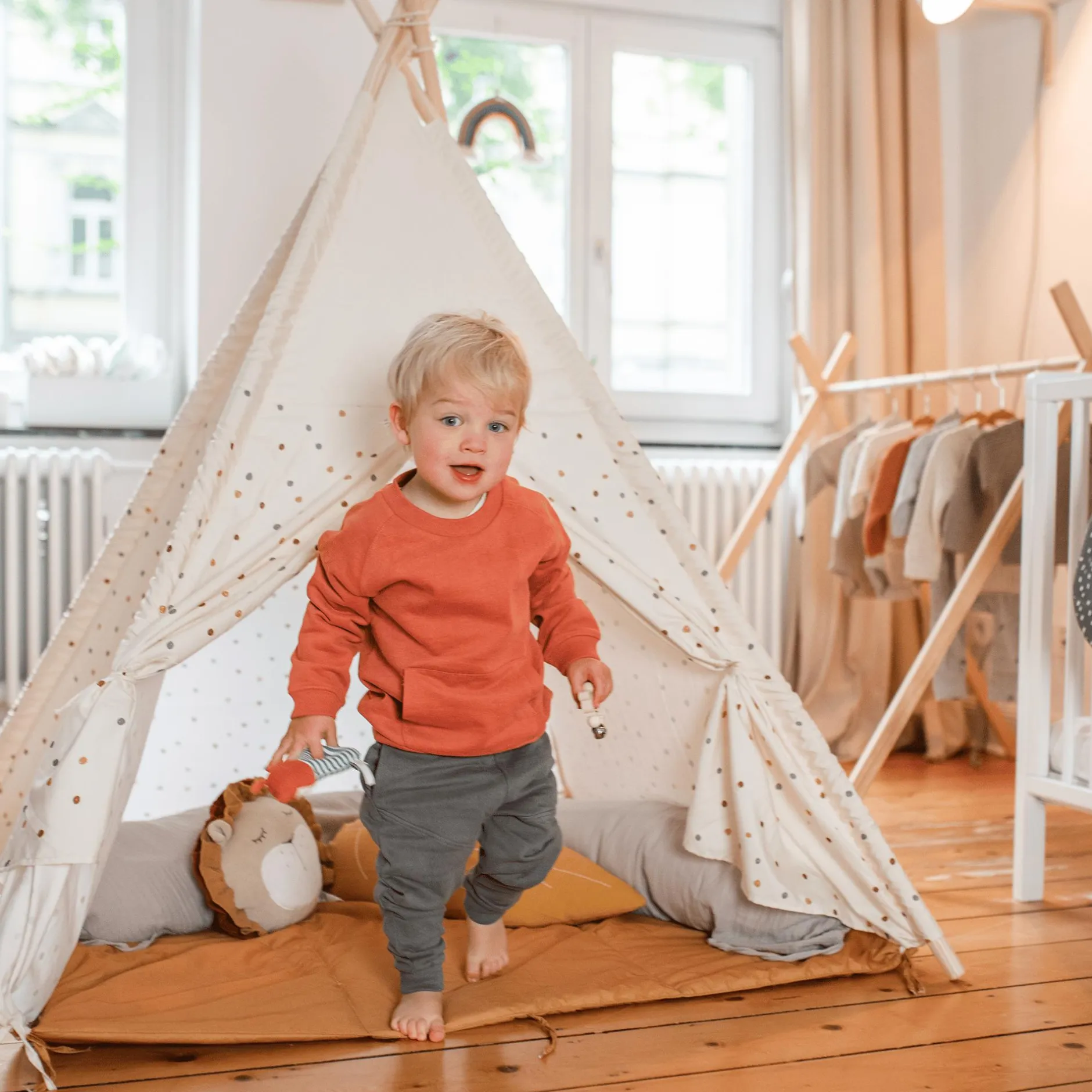LITTLE ONE Tipi-Spielzelt mit Tasche*Kinder Rollenspiele