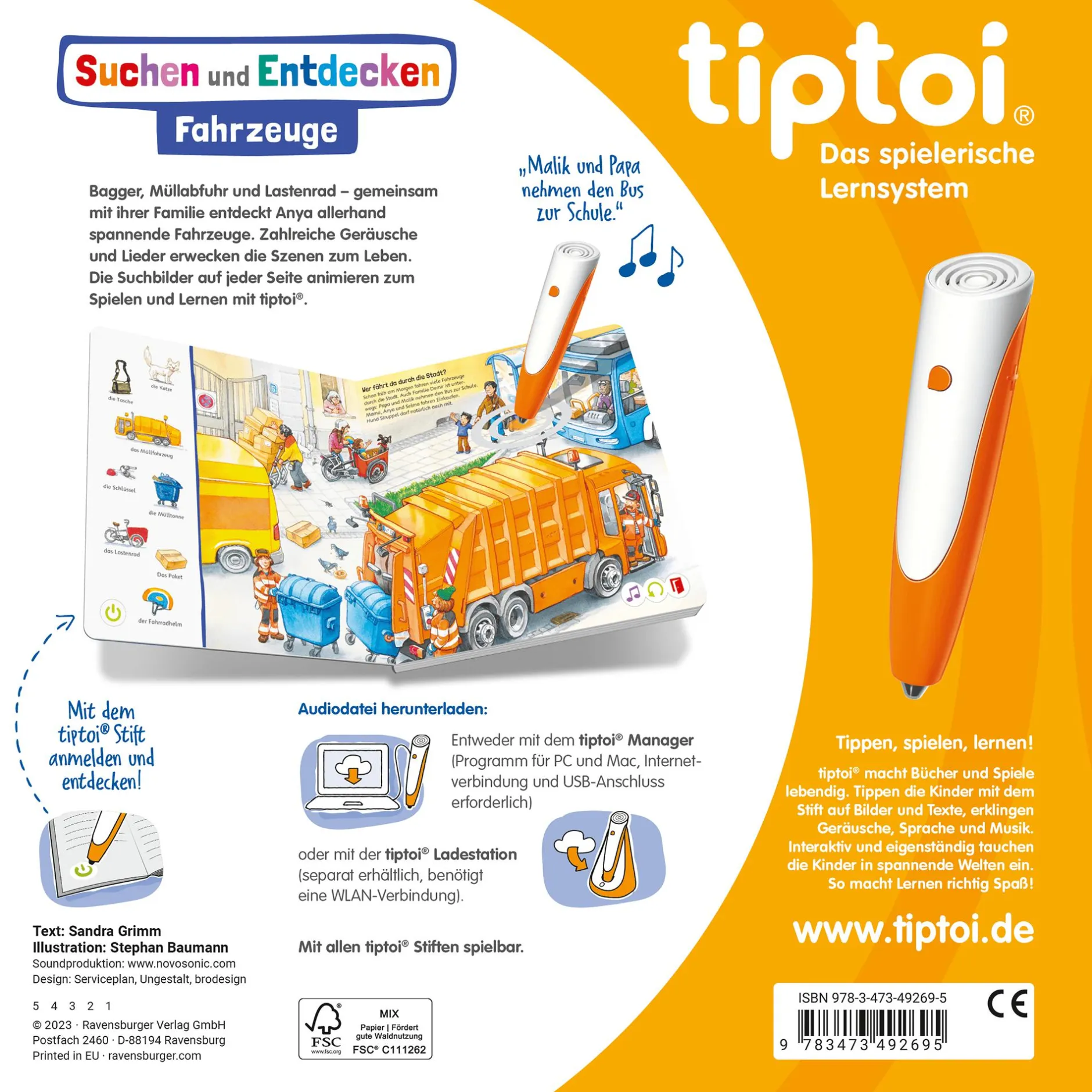 Tiptoi ® Suchen und Entdecken - Fahrzeuge*Kinder Kinderbücher|Spielzeug Ab 2 Jahre