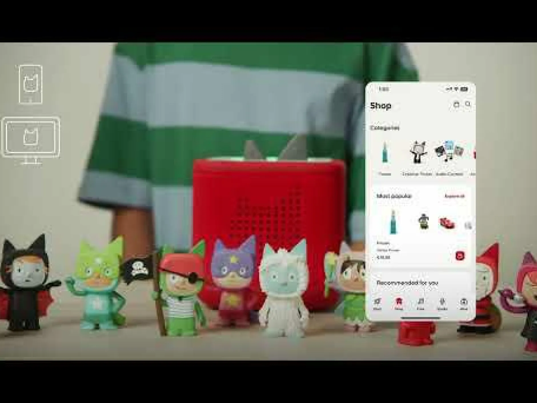 tonies Toniebox 2 Mond Starter Set Kreativ Tonie Rot*Kinder Musik
