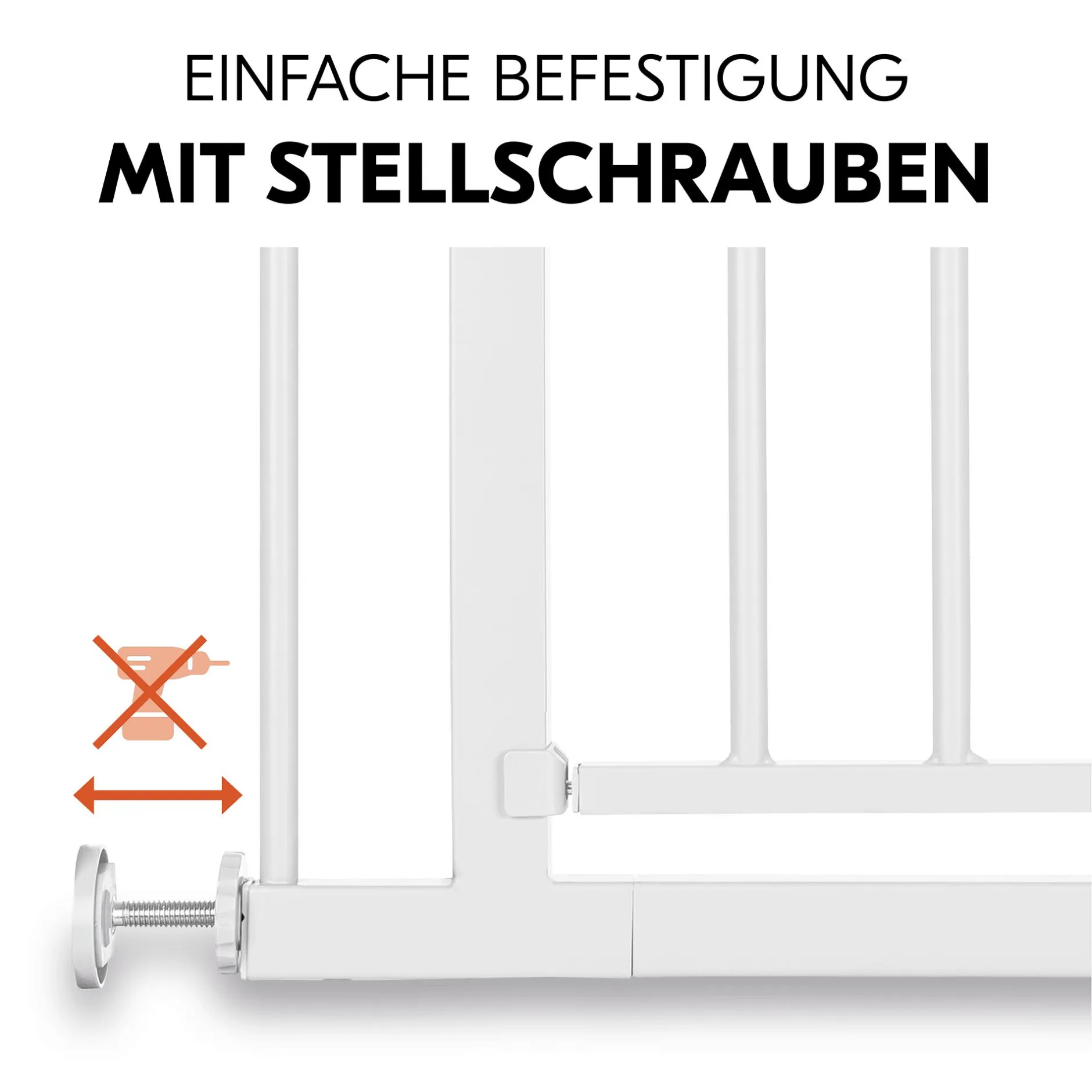 hauck Tür- & Treppenschutzgitter Open N Stop 2 White 75-80 cm* Tür- & Treppenschutzgitter