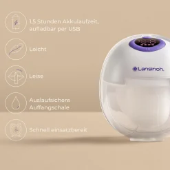 Lansinoh tragbare Milchpumpe* Stillzeit & Rückbildung|Milchpumpen