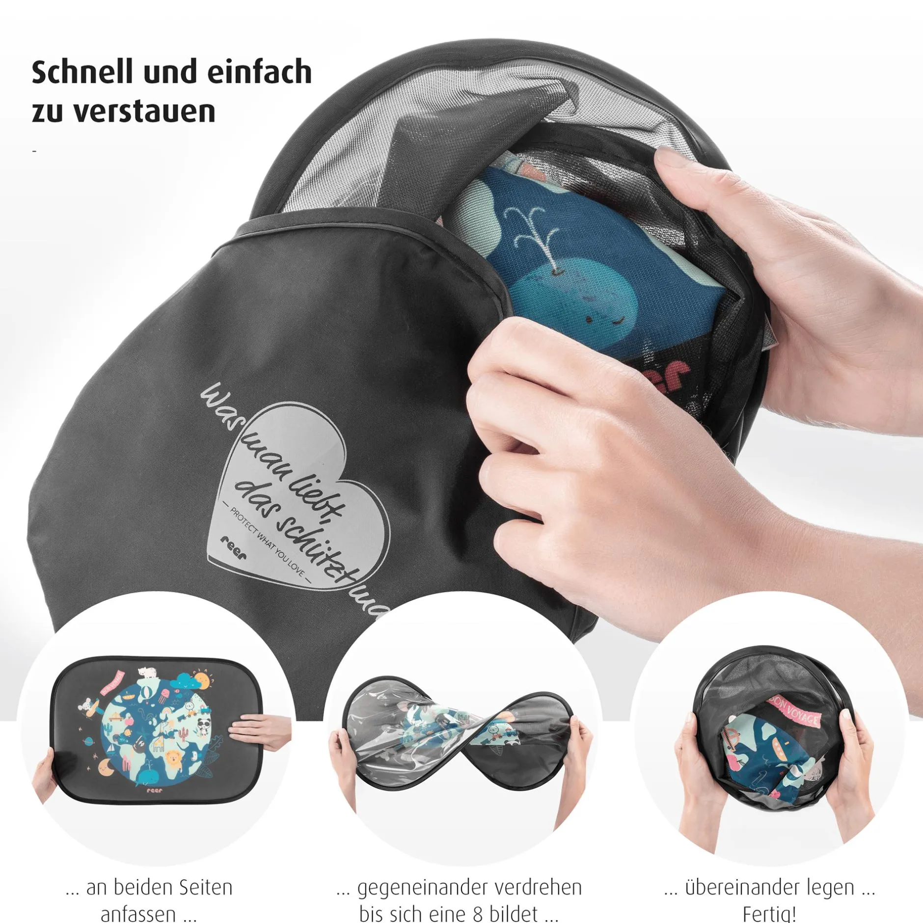 reer TravelKid Sun Auto-Sonnenschutz*Kinder Kindersitz Zubehör
