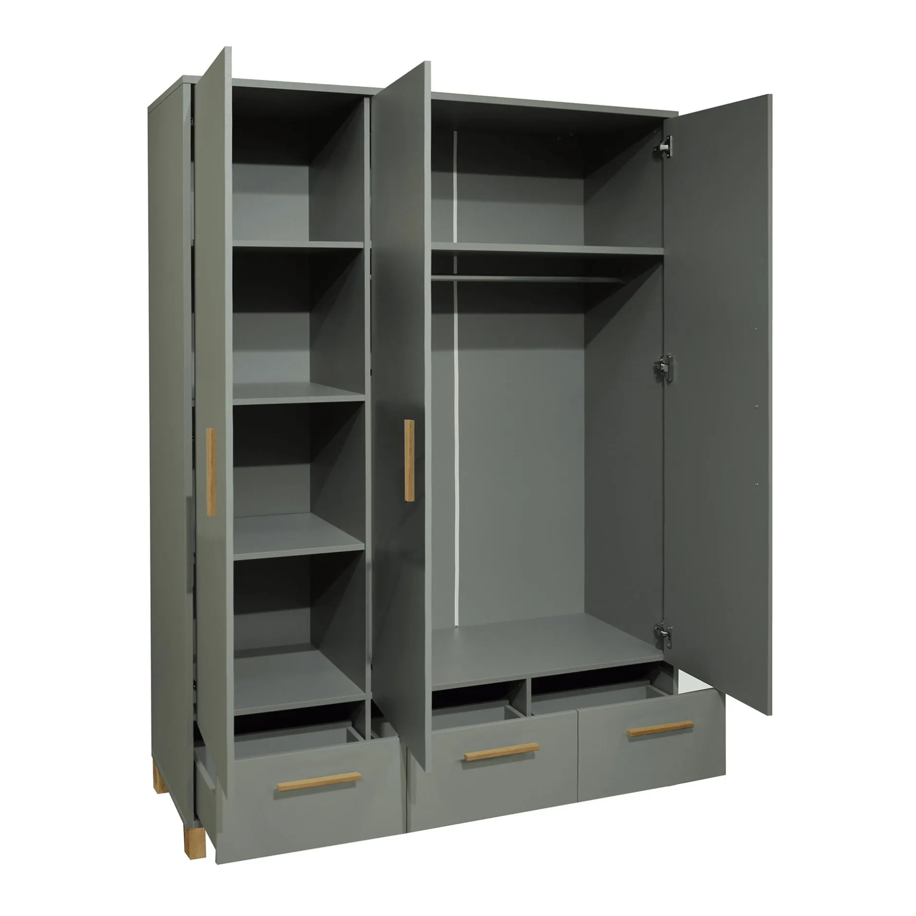 Mu00e4usbacher 3-türiger Kleiderschrank Oli* Kleiderschränke