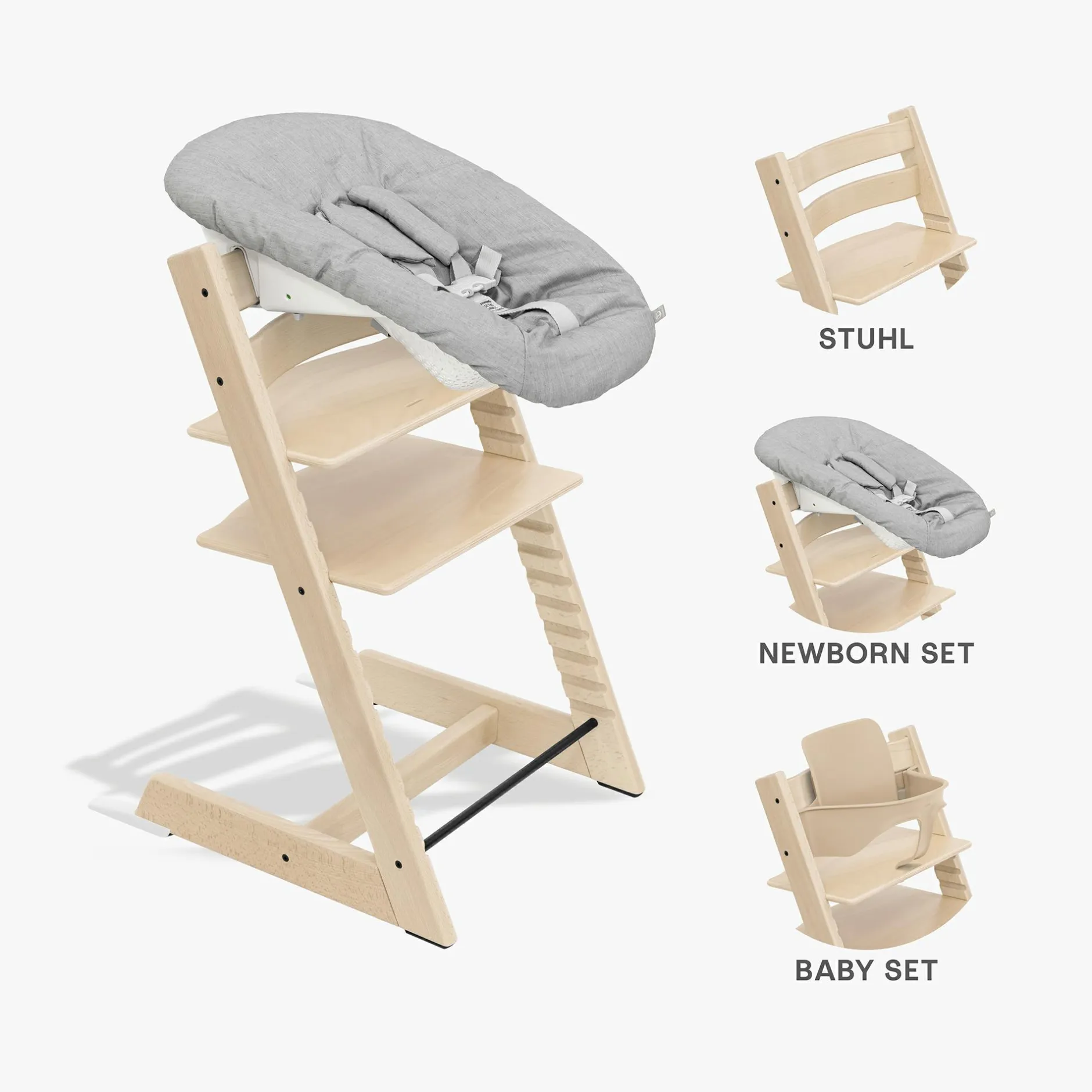 STOKKE Trio Set Tripp Trapp® Buche Natural* Treppenhochstühle