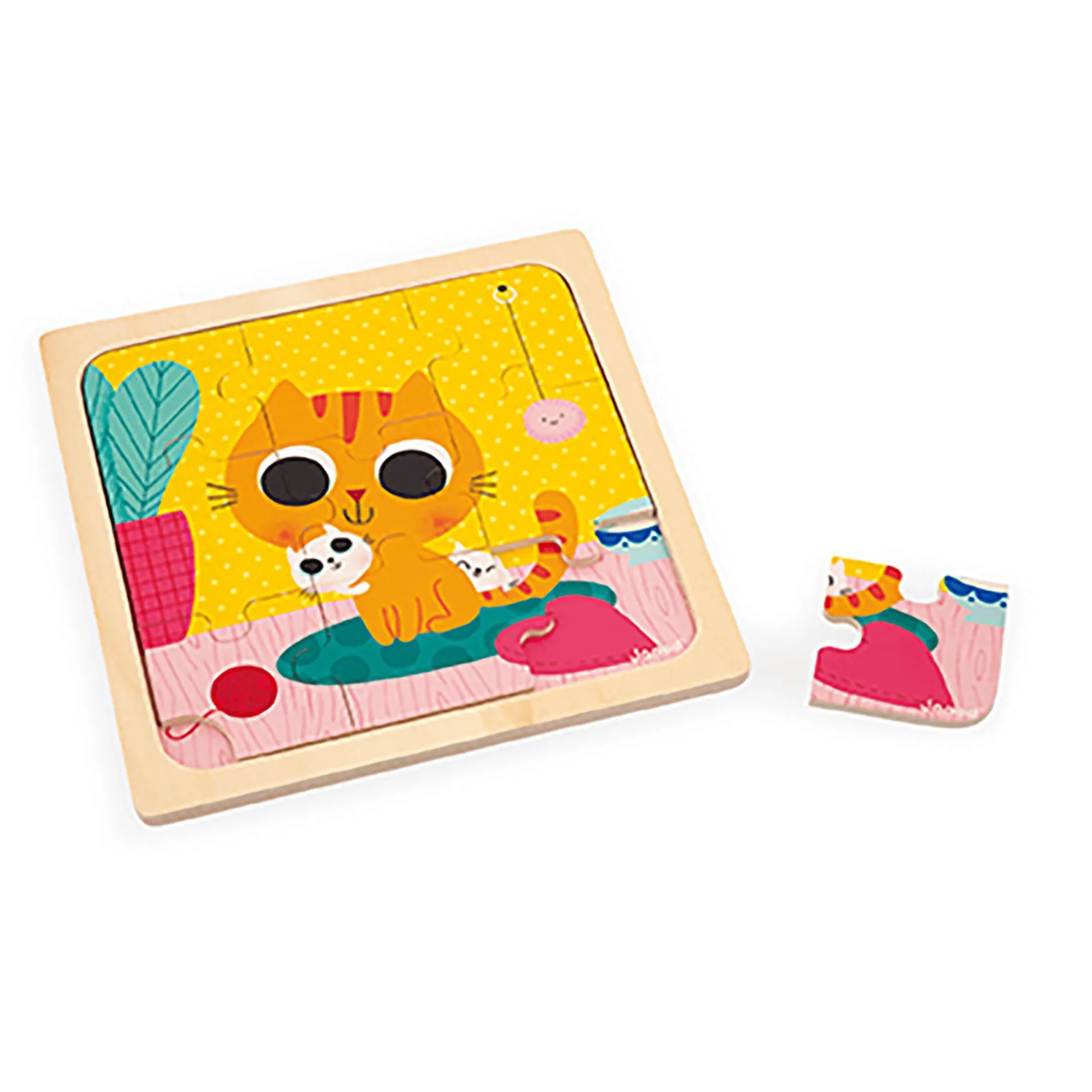 Janod Trio-Puzzle Tiere*Kinder Lernspielzeug|Holzspielzeug