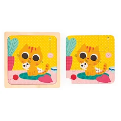 Janod Trio-Puzzle Tiere*Kinder Lernspielzeug|Holzspielzeug