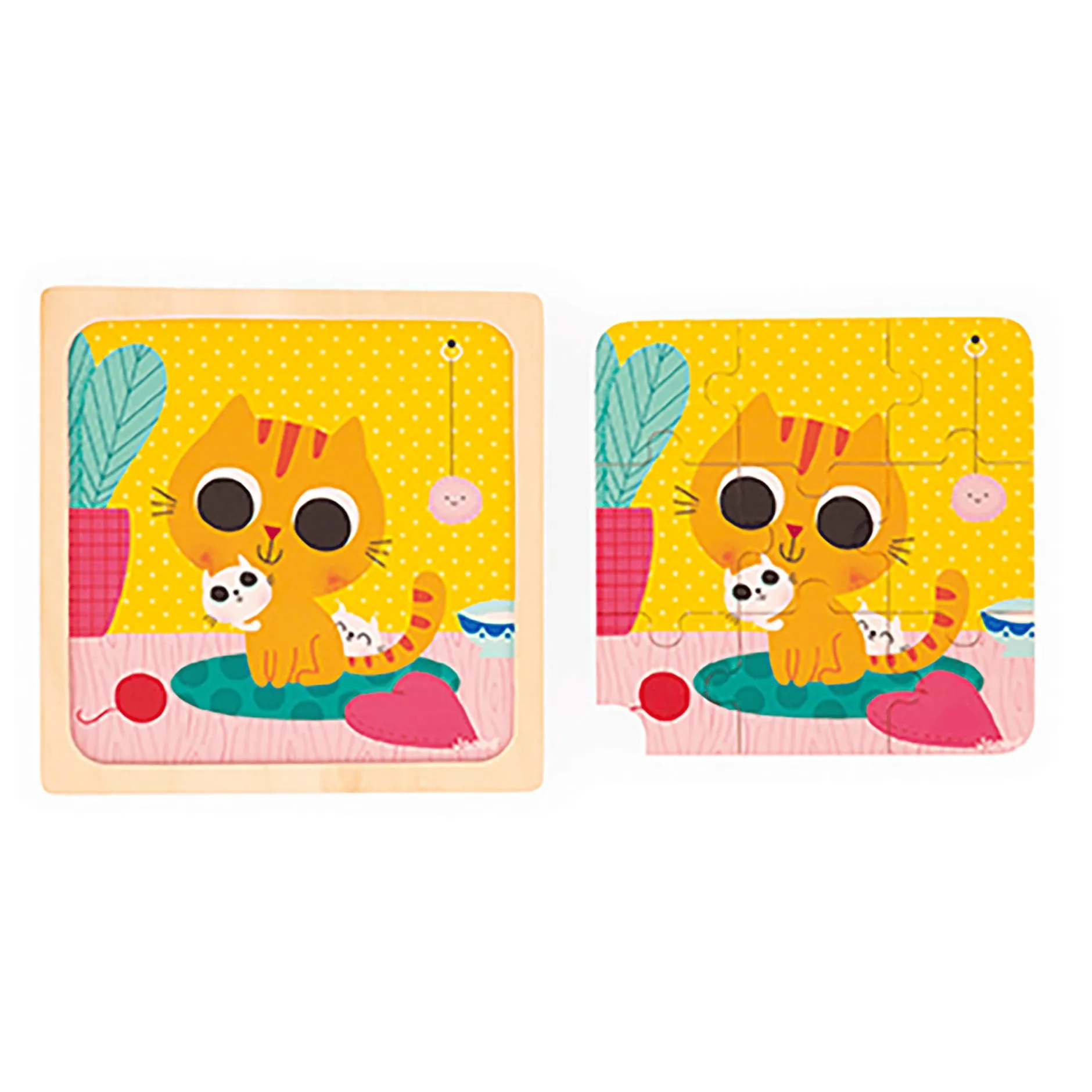Janod Trio-Puzzle Tiere*Kinder Lernspielzeug|Holzspielzeug