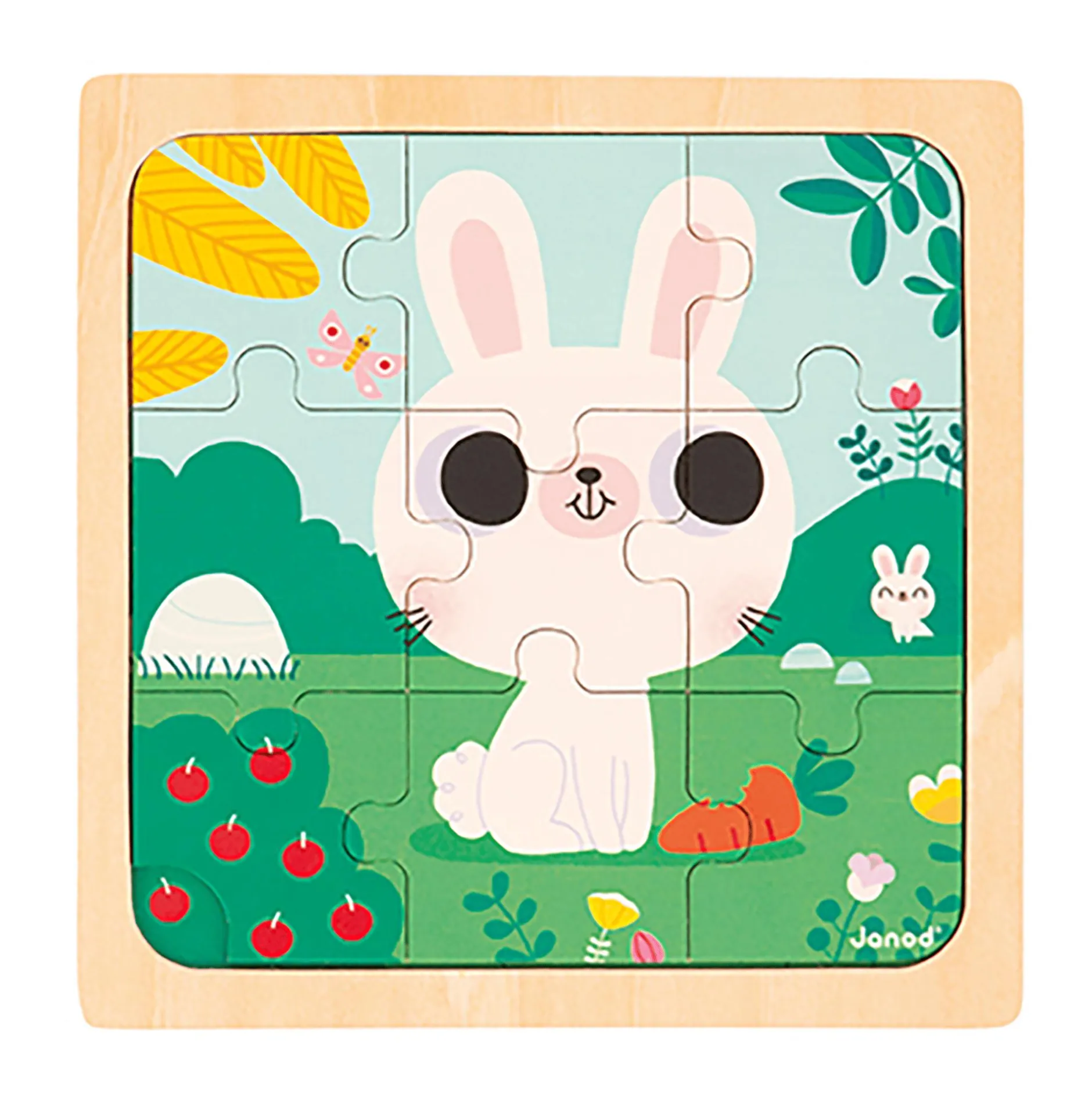 Janod Trio-Puzzle Tiere*Kinder Lernspielzeug|Holzspielzeug