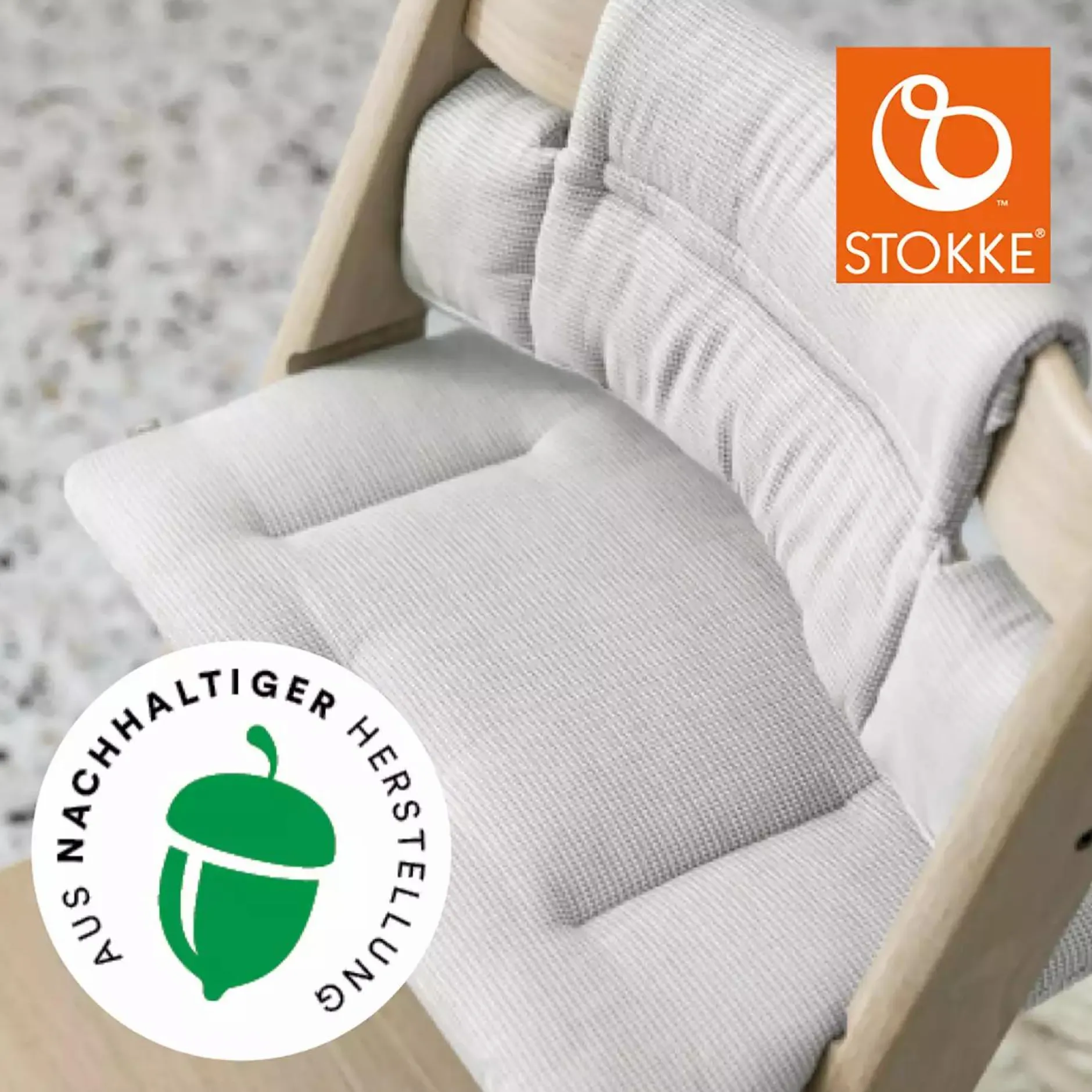 STOKKE Tripp Trapp® Classic Kissen Nordic Grey* Hochstuhl Zubehör
