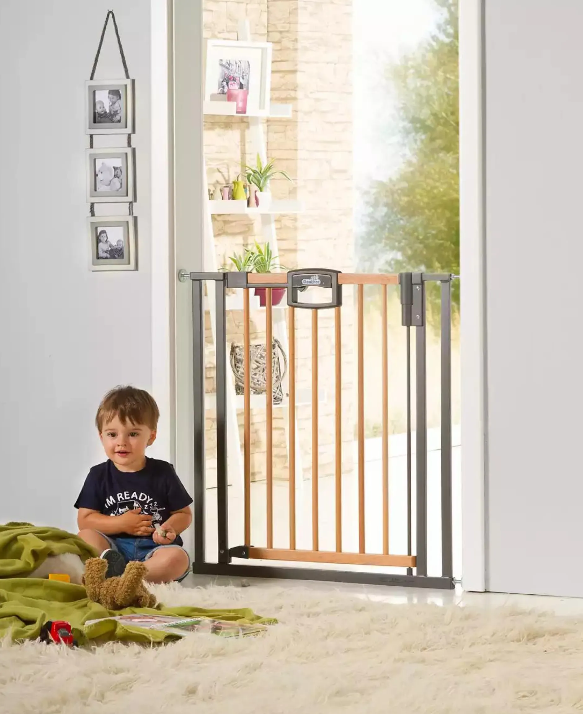 Geuther Türschutzgitter Easylock Wood Plus 80,5 - 88,5 cm* Tür- & Treppenschutzgitter