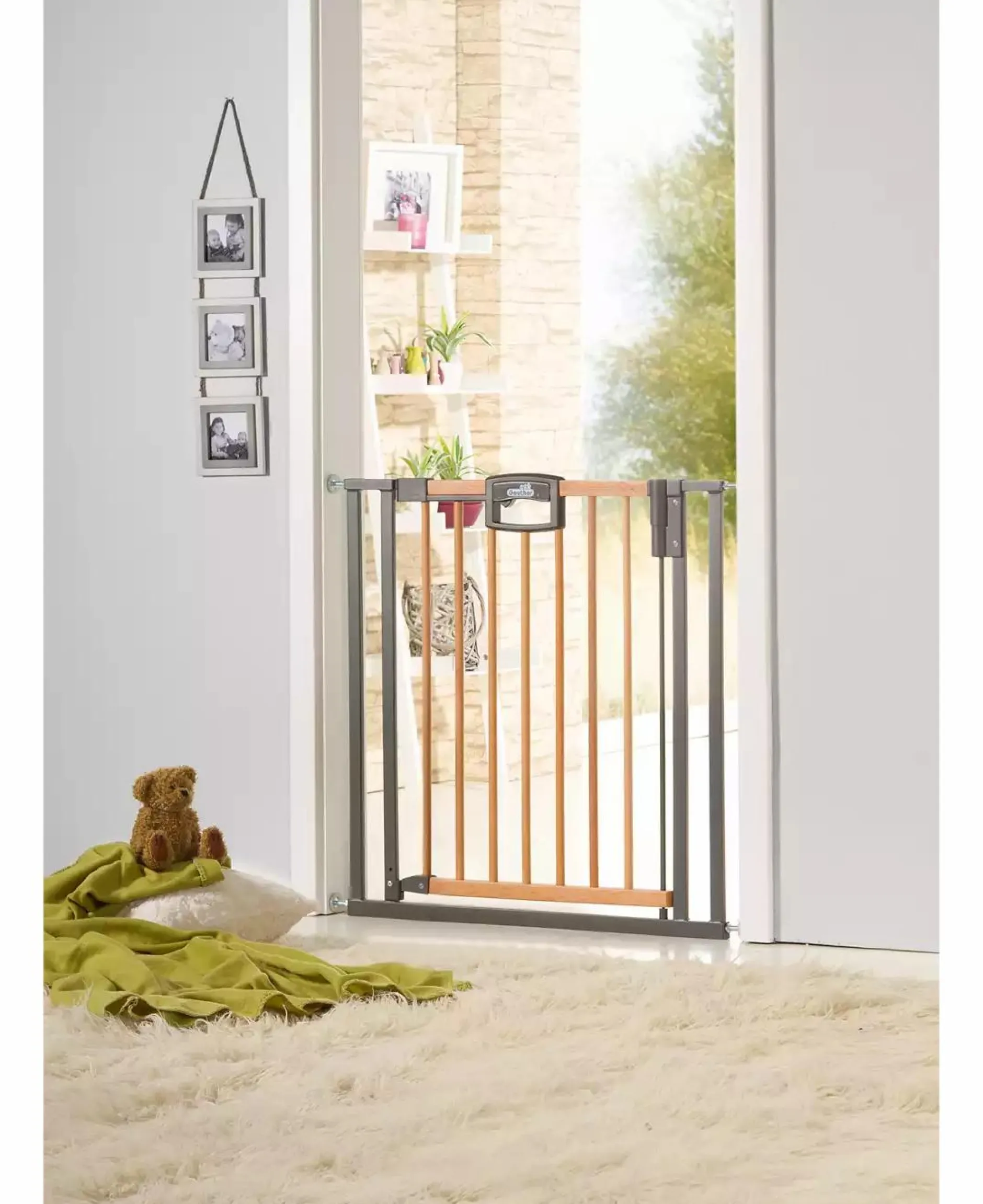 Geuther Türschutzgitter Easylock Wood Plus 80,5 - 88,5 cm* Tür- & Treppenschutzgitter