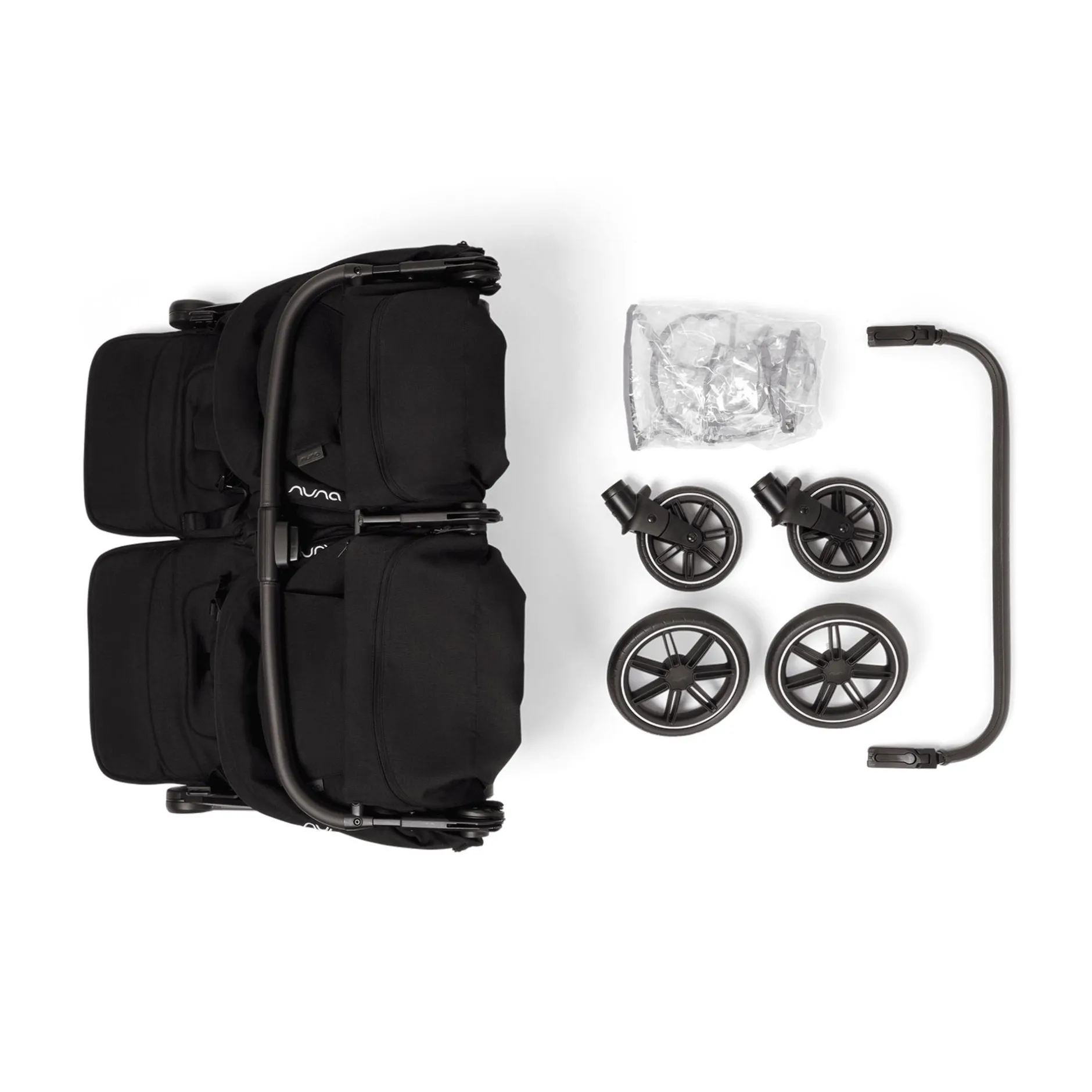 nuna TRVL dubl Caviar*Kinder Zwillingswagen & Geschwisterwagen