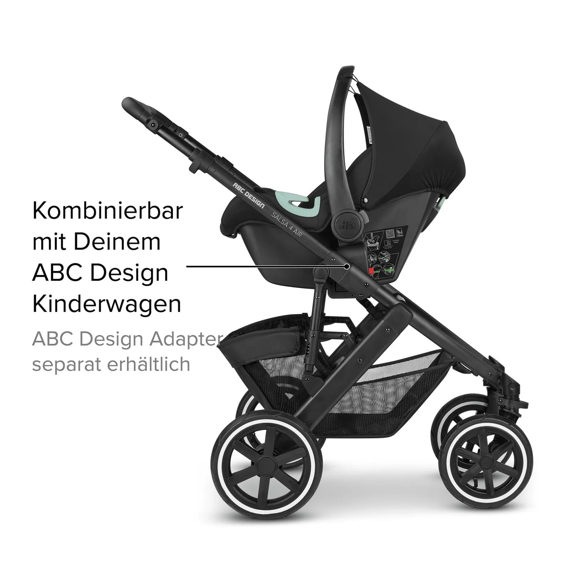 ABC DESIGN Tulip i-Size Black*Kinder Babyschalen 0-13 Kg, Gruppe 0+