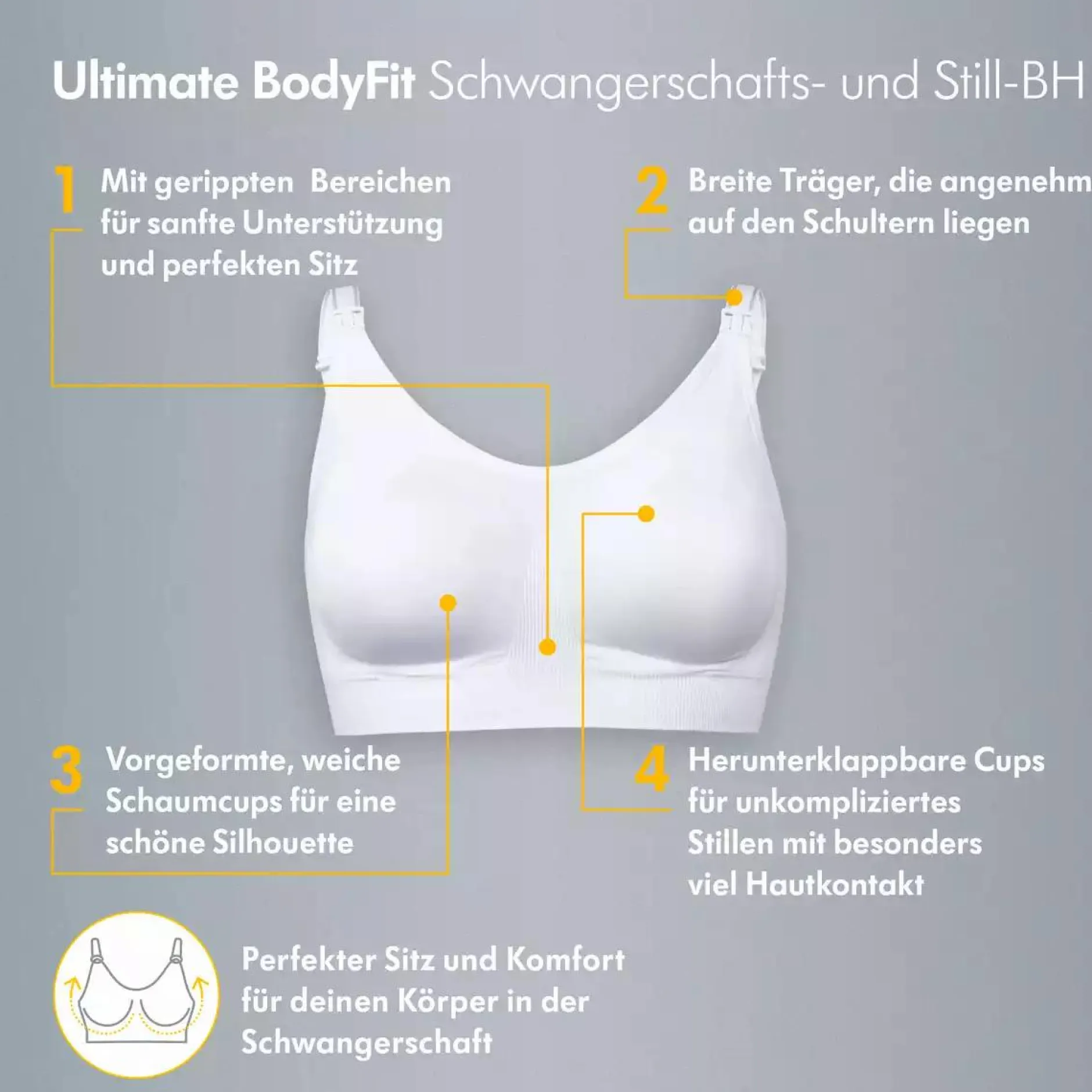 medela Ultimate BodyFit BH Gr.L* Still-Bh´S|Still-Bh'S