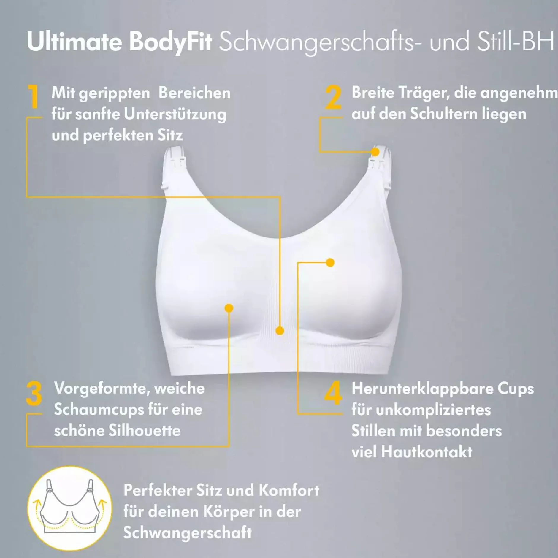 medela Ultimate BodyFit BH Gr.L* Still-Bh´S|Still-Bh'S