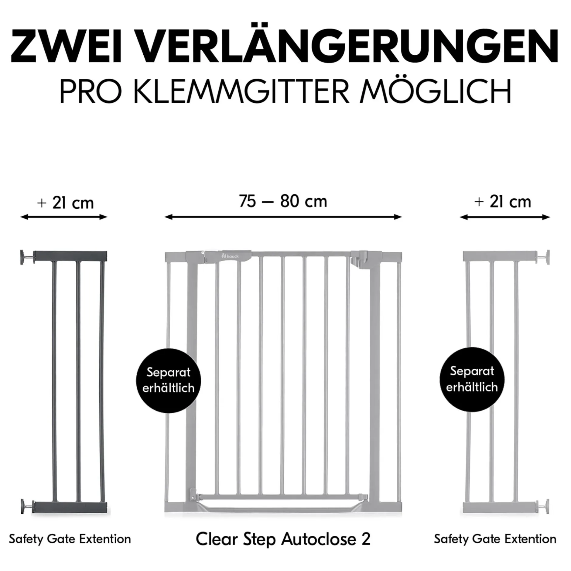 hauck Universal Verlängerung 21 cm für Schutzgitter* Tür- & Treppenschutzgitter