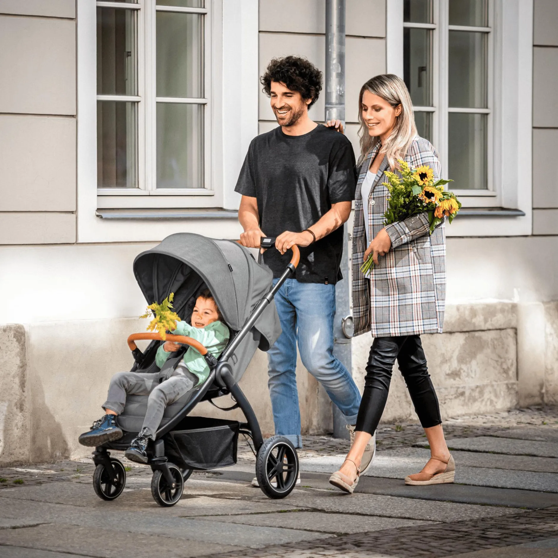 hauck Uptown Black Melange Grey*Kinder Buggys