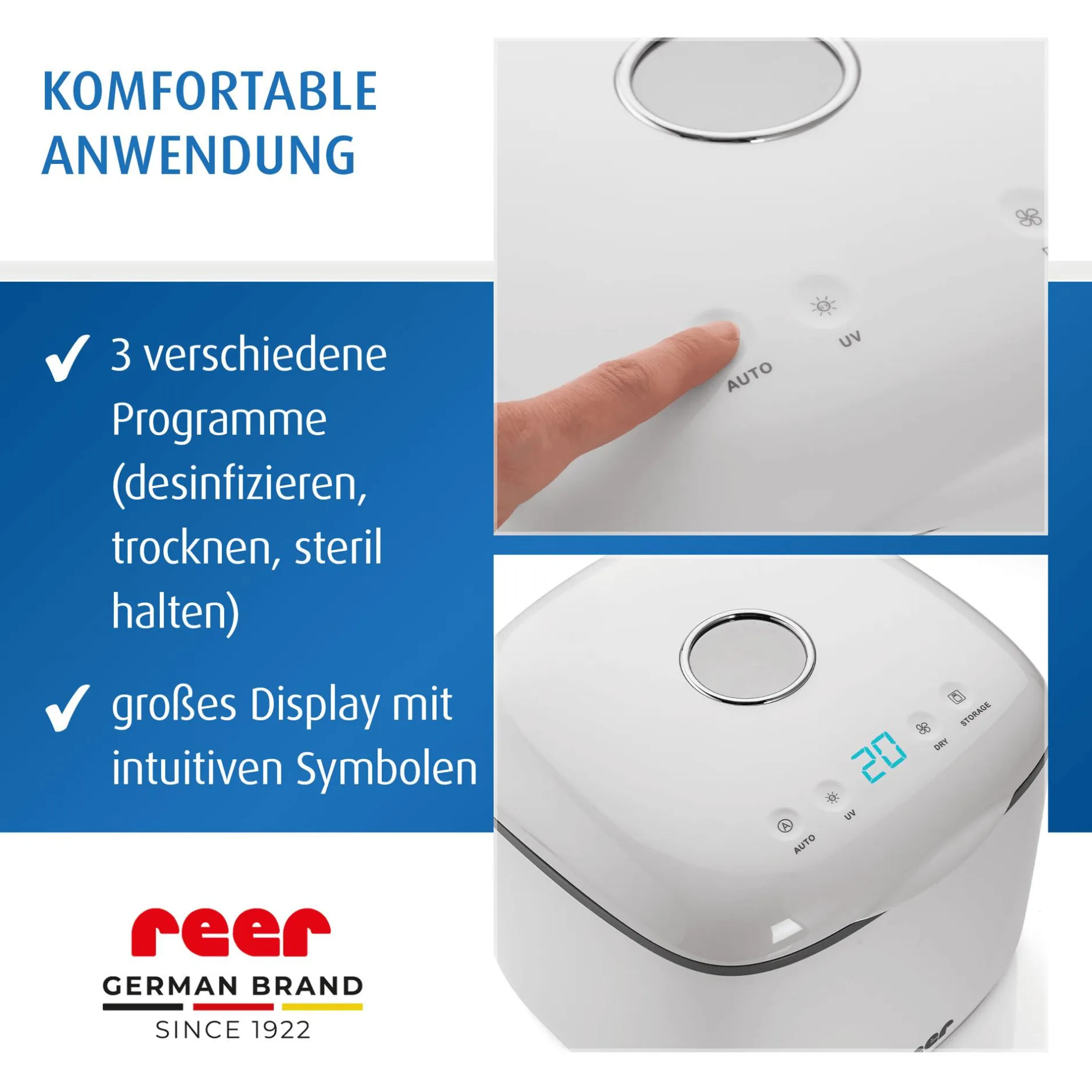 reer UV-Desinfektionsgerät mit Trocknungsfunktion* Vaporisatoren