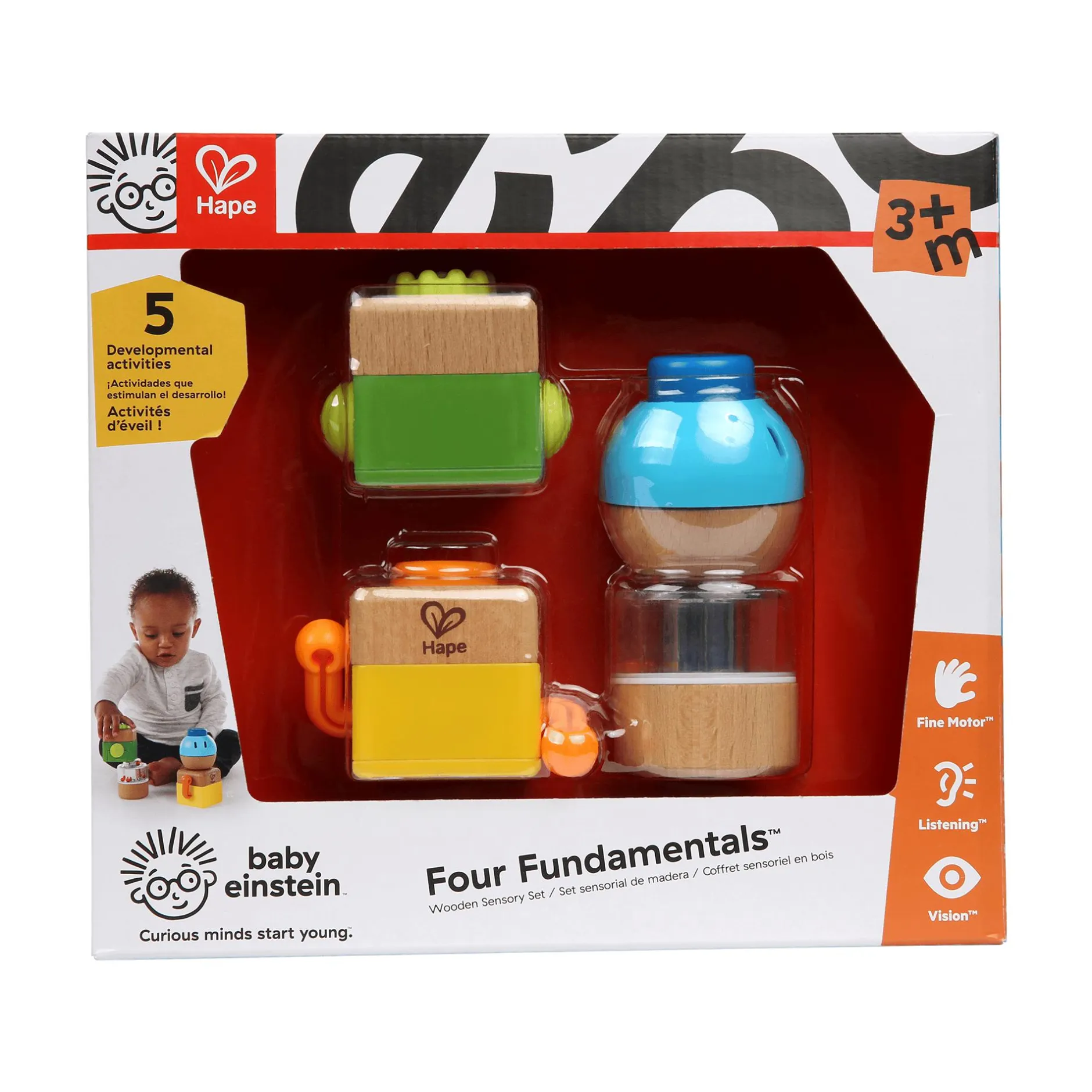 Hape Vier verrückte Bausteine*Kinder Konstruktionsspielzeug|Holzspielzeug