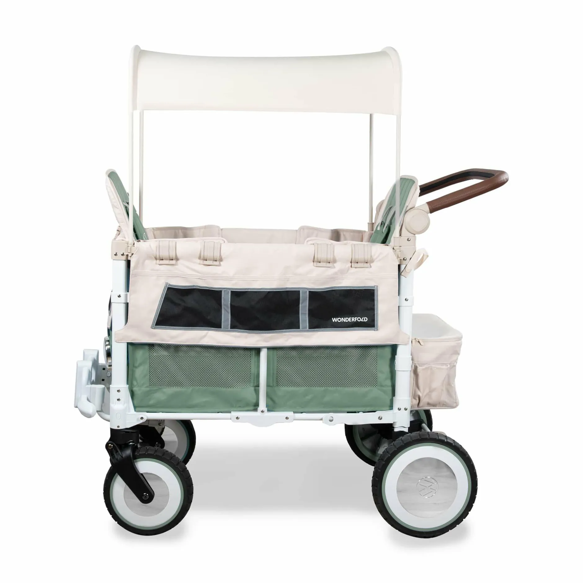 WONDERFOLD VW2 Volkswagen Kinderwagen Sage Green*Kinder Zwillingswagen & Geschwisterwagen