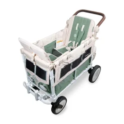 WONDERFOLD VW2 Volkswagen Kinderwagen Sage Green*Kinder Zwillingswagen & Geschwisterwagen