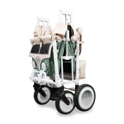 WONDERFOLD VW2 Volkswagen Kinderwagen Sage Green*Kinder Zwillingswagen & Geschwisterwagen