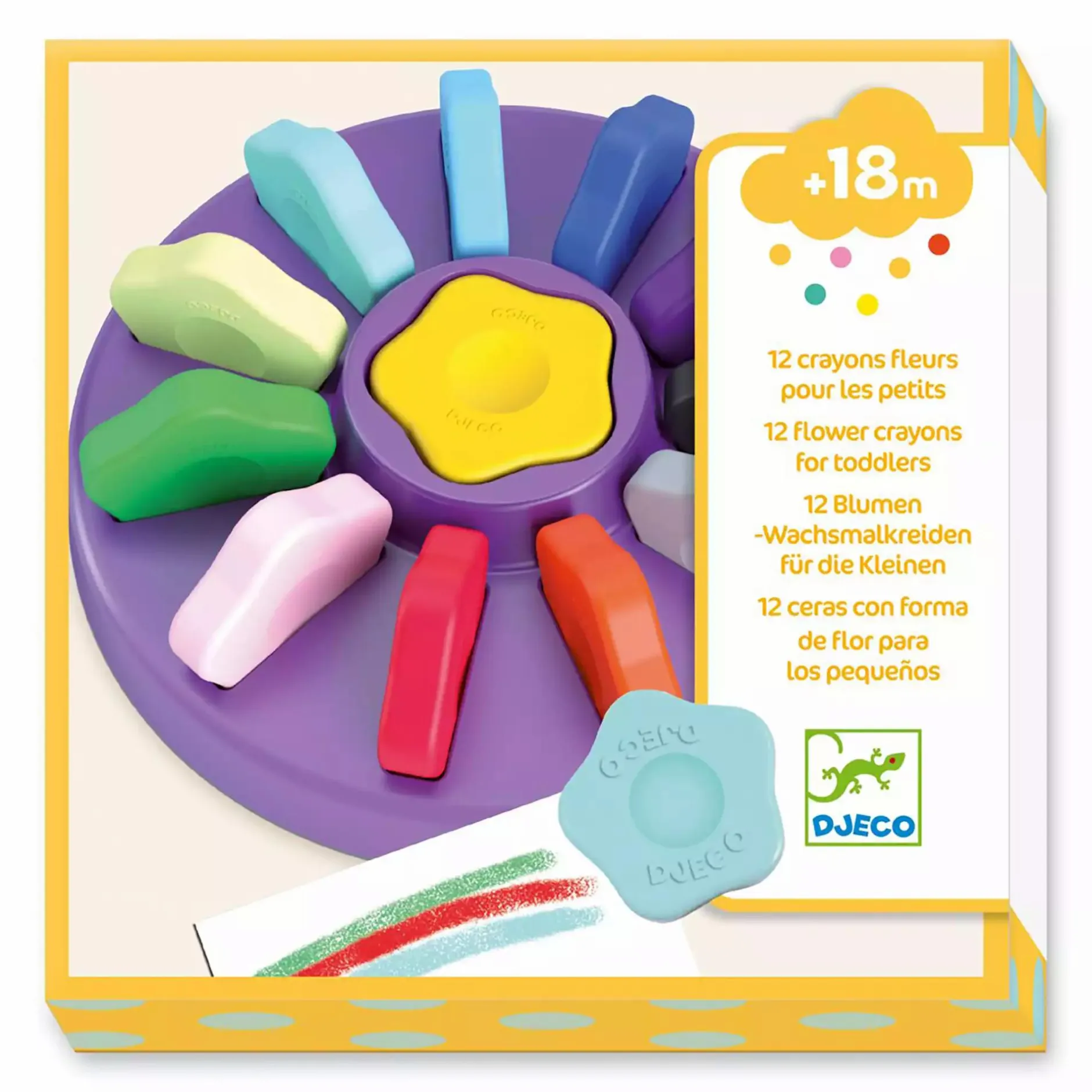 DJECO Wachsmalkreiden Blume*Kinder Malen & Kneten