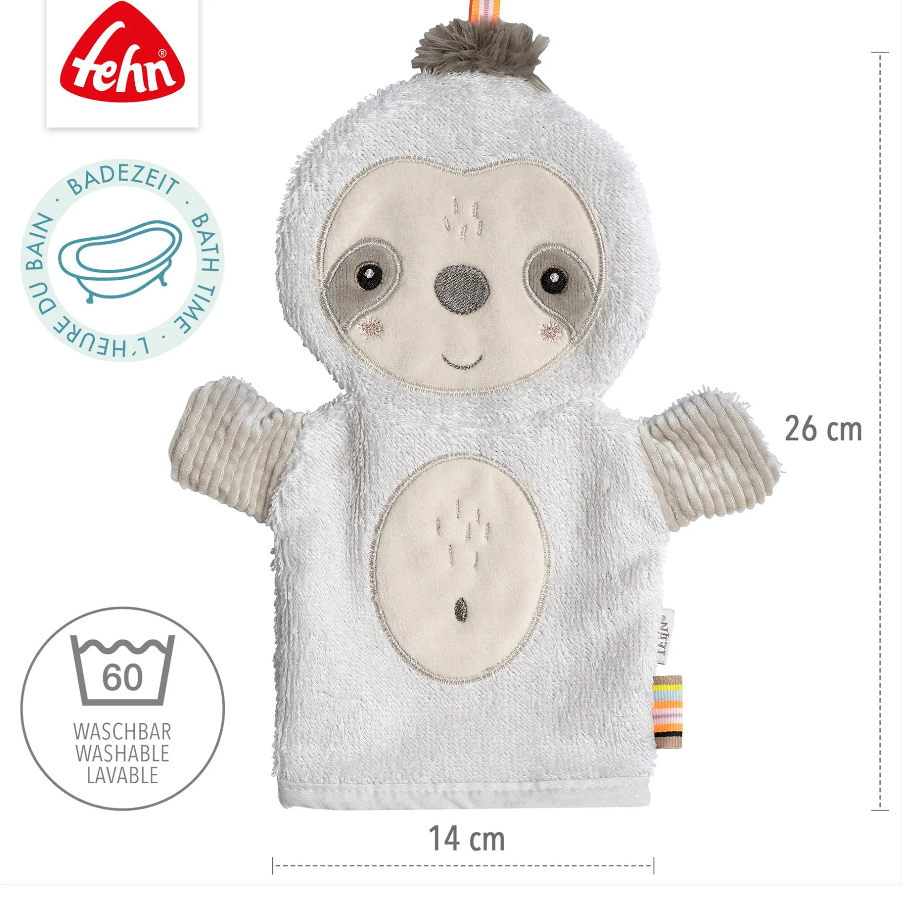 fehn Waschhandschuh Faultier* Badetextilien|Badetextilien