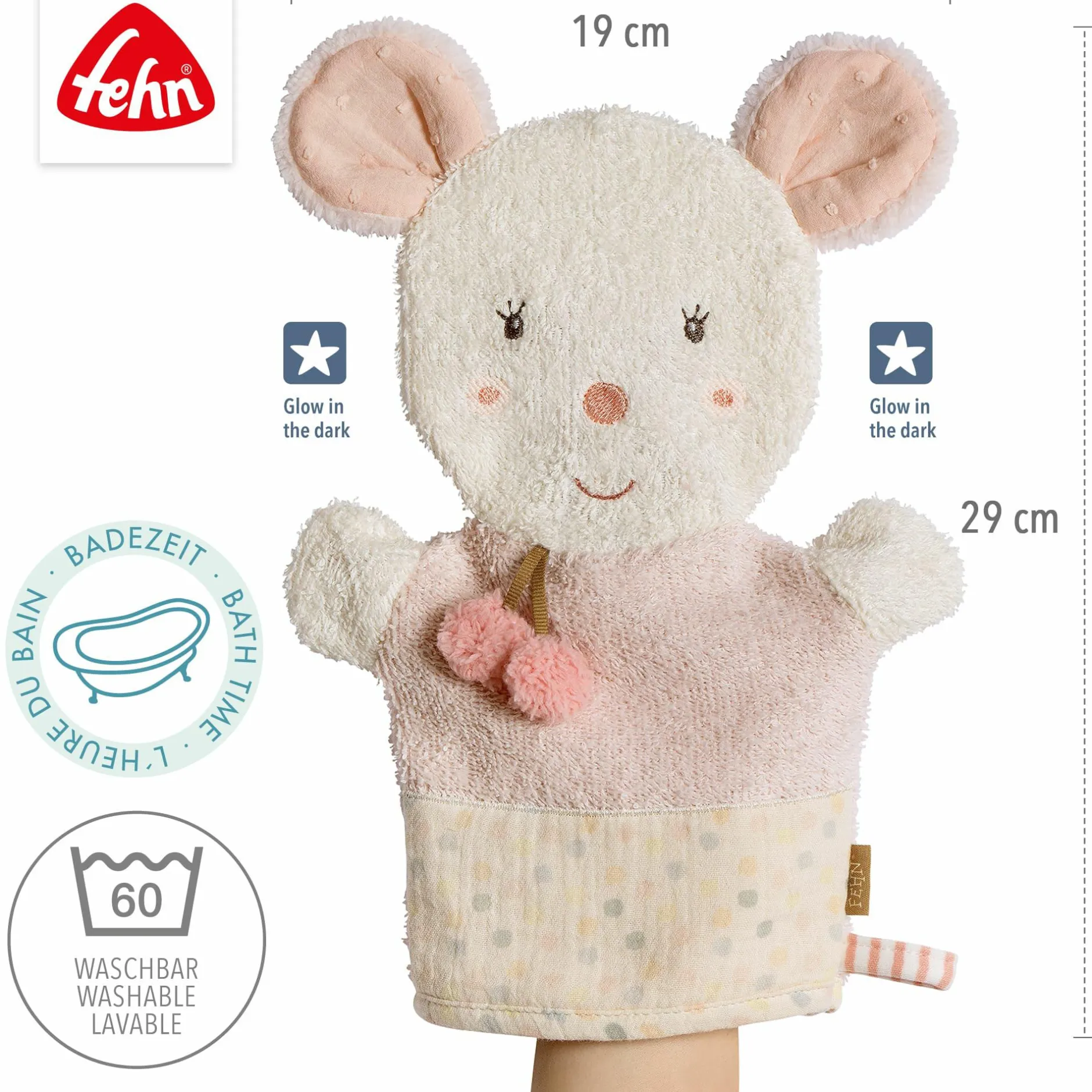 fehn Waschhandschuh Maus* Badetextilien|Badetextilien