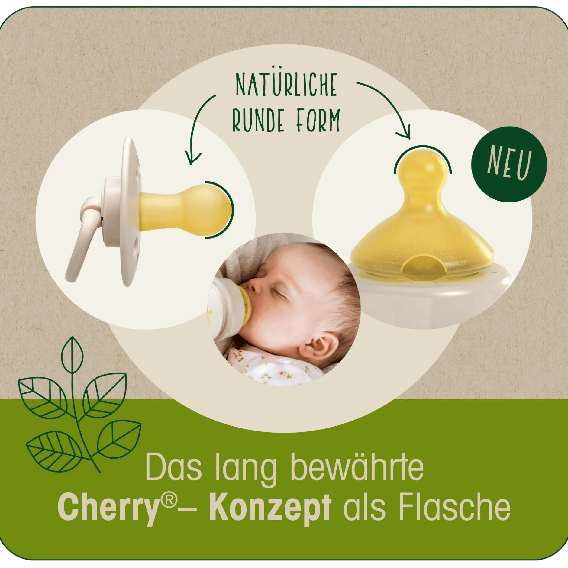 nip Weithalstrinksauger Cherry Green Gr.M* Flaschen & Sauger