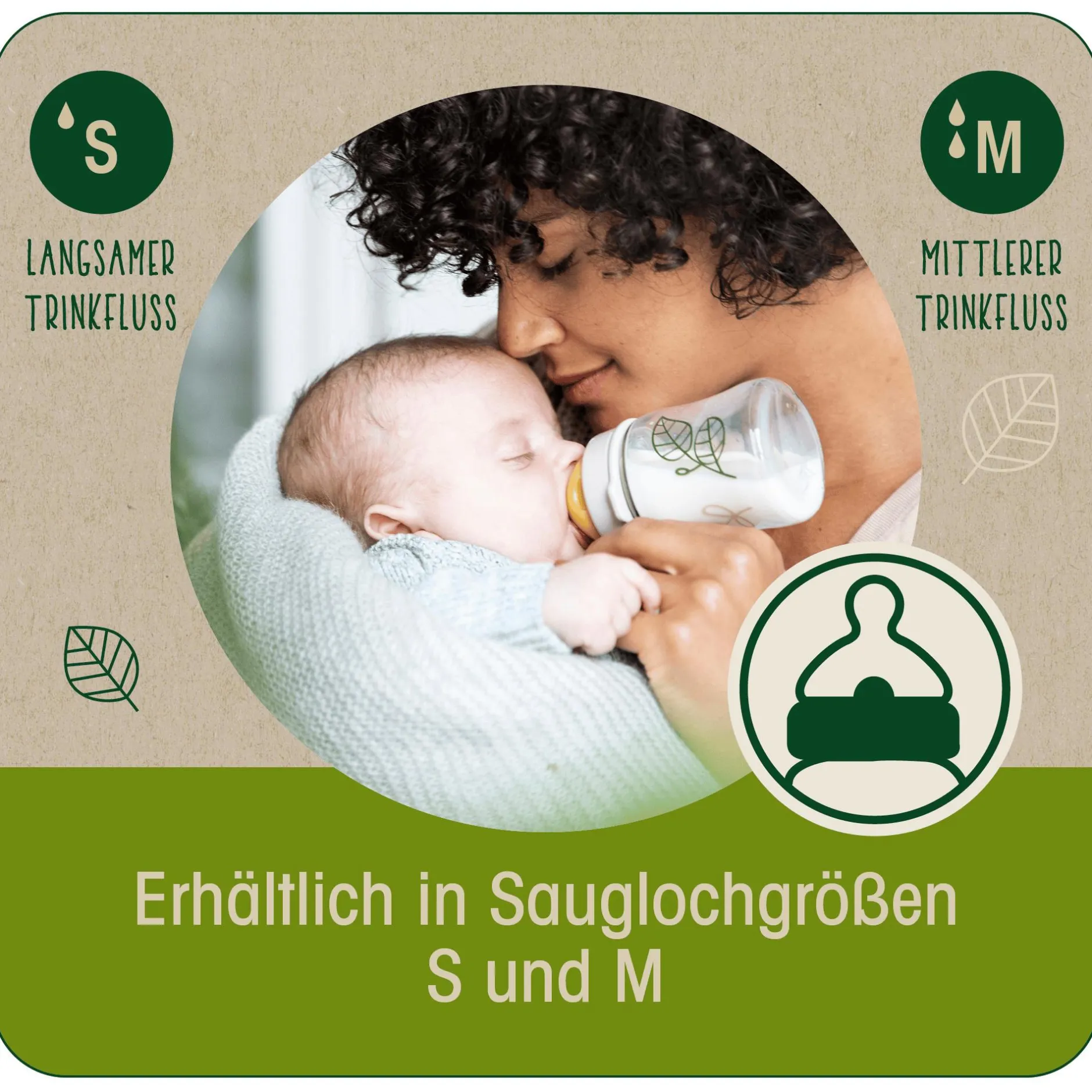 nip Weithalstrinksauger Cherry Green Gr.M* Flaschen & Sauger