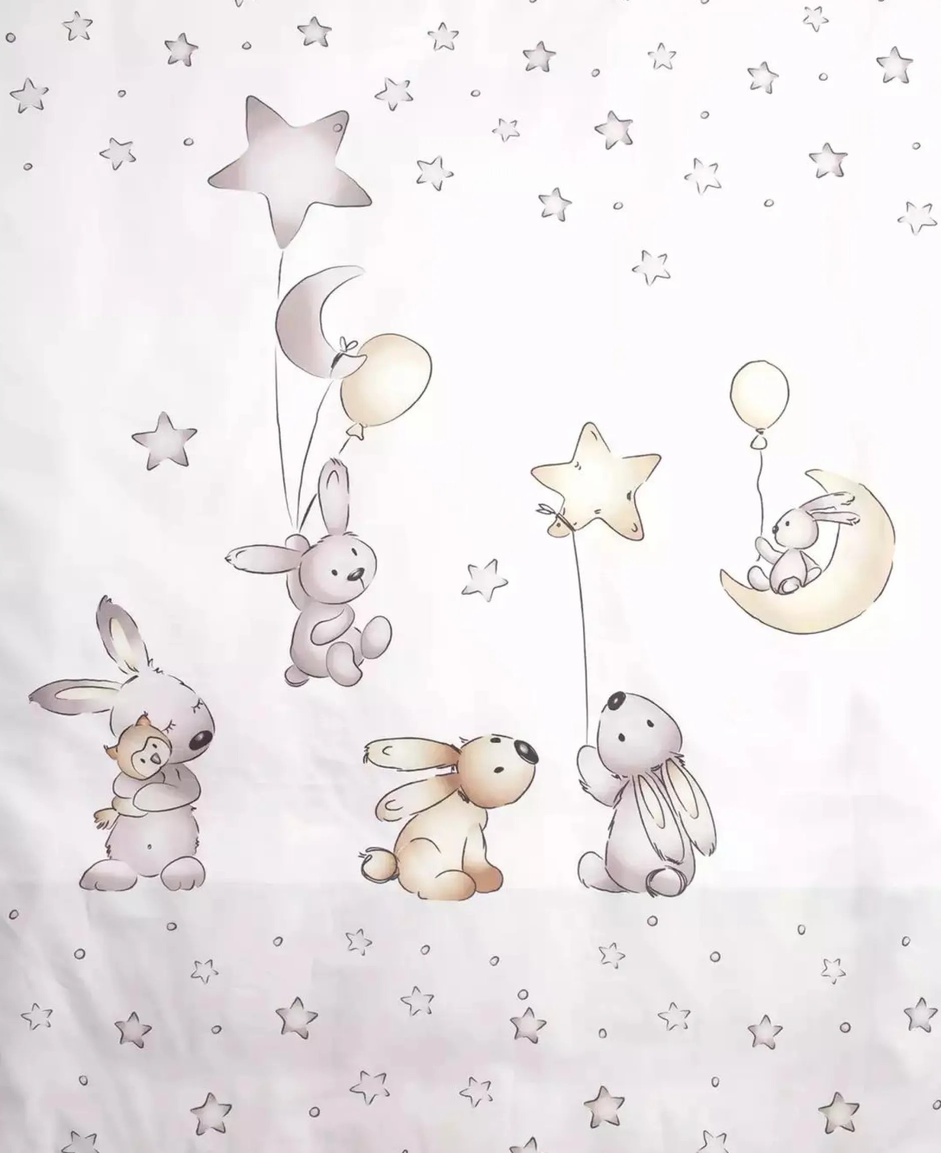 B.O. TraumZeit Wickelauflage Softy Hase mit Balloons* Wickelauflagen|Wickelauflagen
