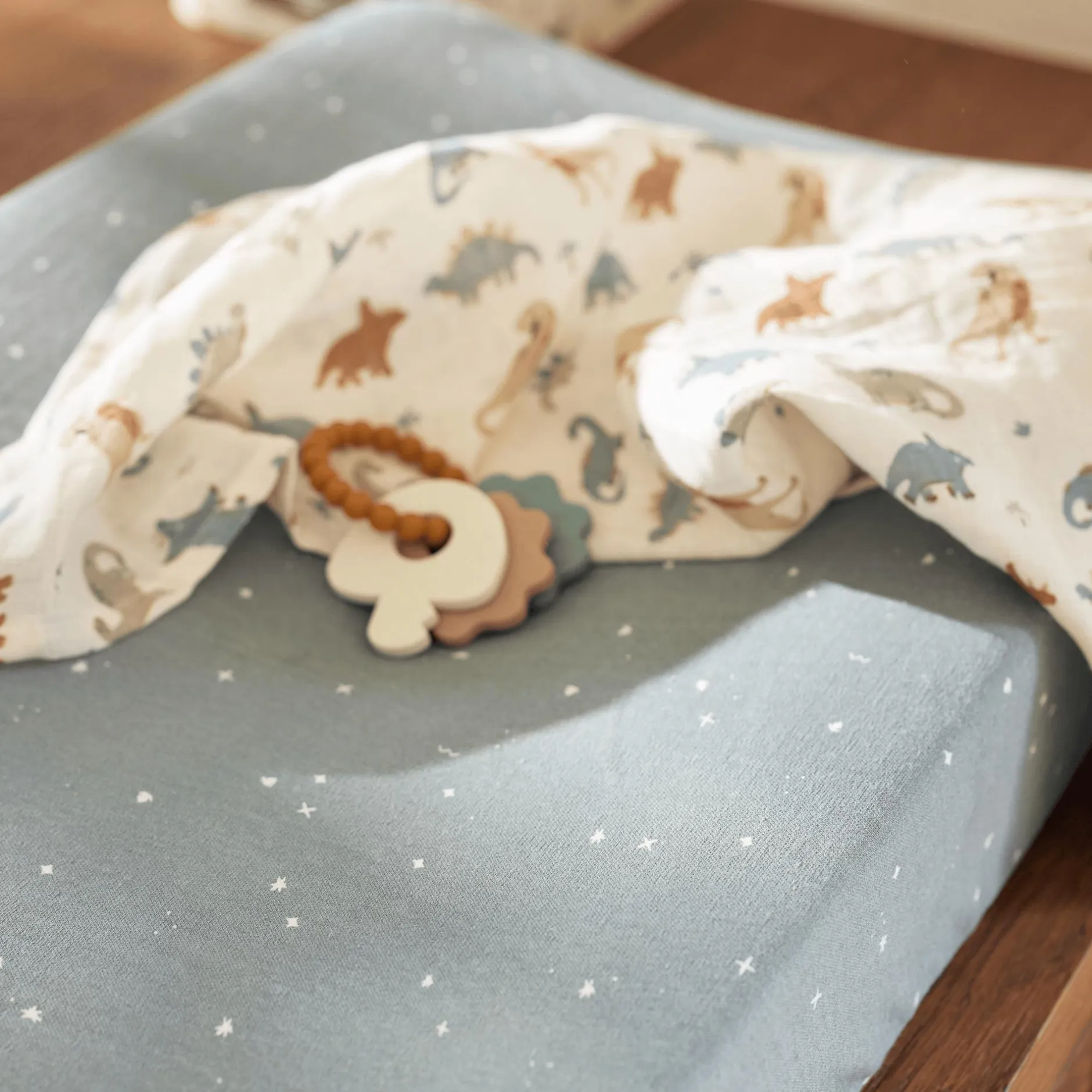 jollein Wickelauflagenbezug Twinkling sea 50 x 70 cm* Wickelauflagen|Wickelauflagen