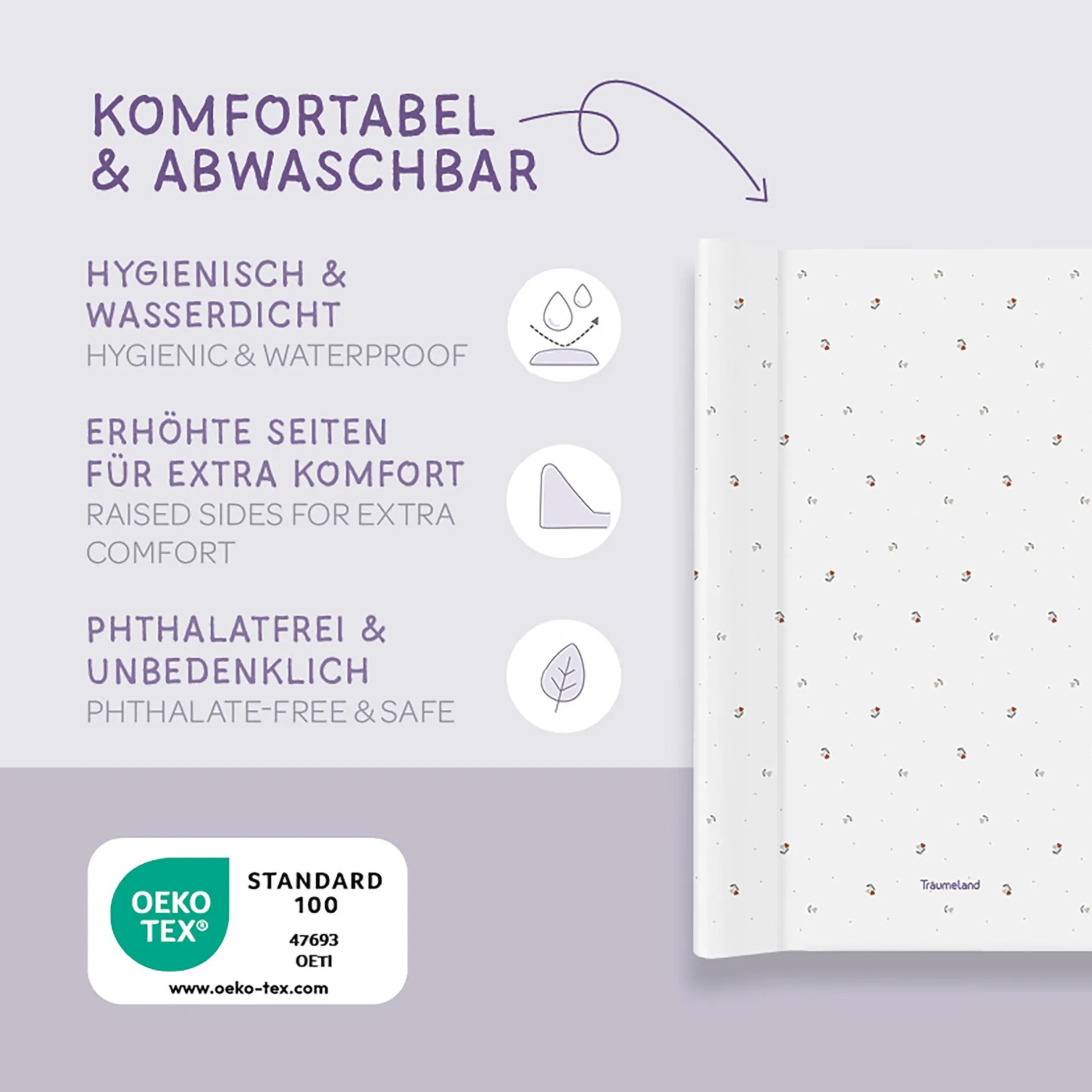 Tru00e4umeland Wickelmulde Fiore* Wickelauflagen|Wickelauflagen