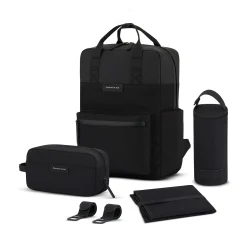 KAPTEN & SON Wickelrucksack Bergen Pro Diaper All Black* Wickelrucksäcke