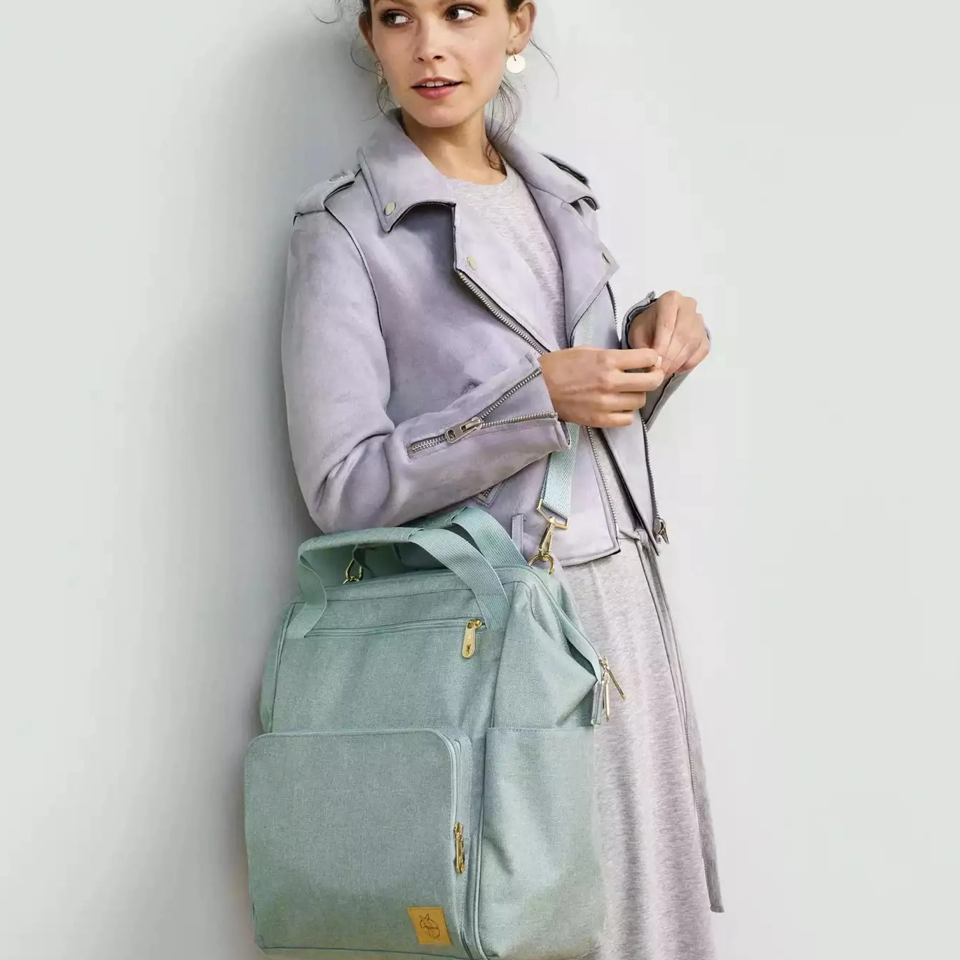 Lu00c4SSIG Wickelrucksack Glam Goldie mint* Wickelrucksäcke