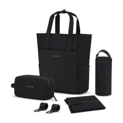 KAPTEN & SON Wickelrucksack Lindby Diaper All Black* Wickelrucksäcke