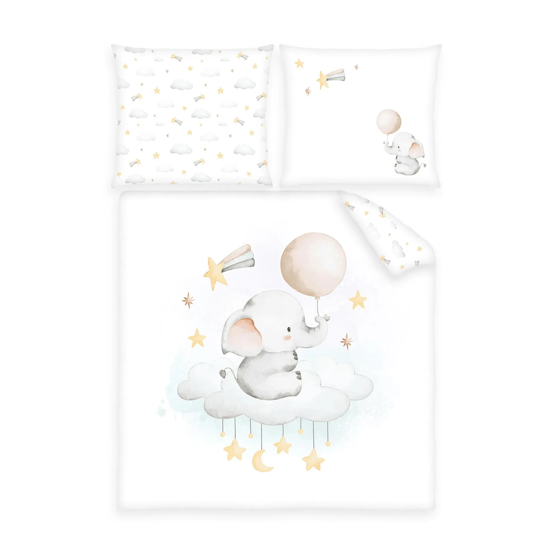 LITTLE ONE Wiegenwäsche Elefant* Babybettwäsche